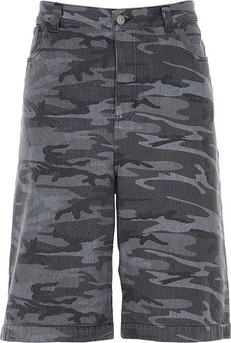 image of Balenciaga 5 Pockets Shorts In Camouflage Grey, Men's (Size 32)