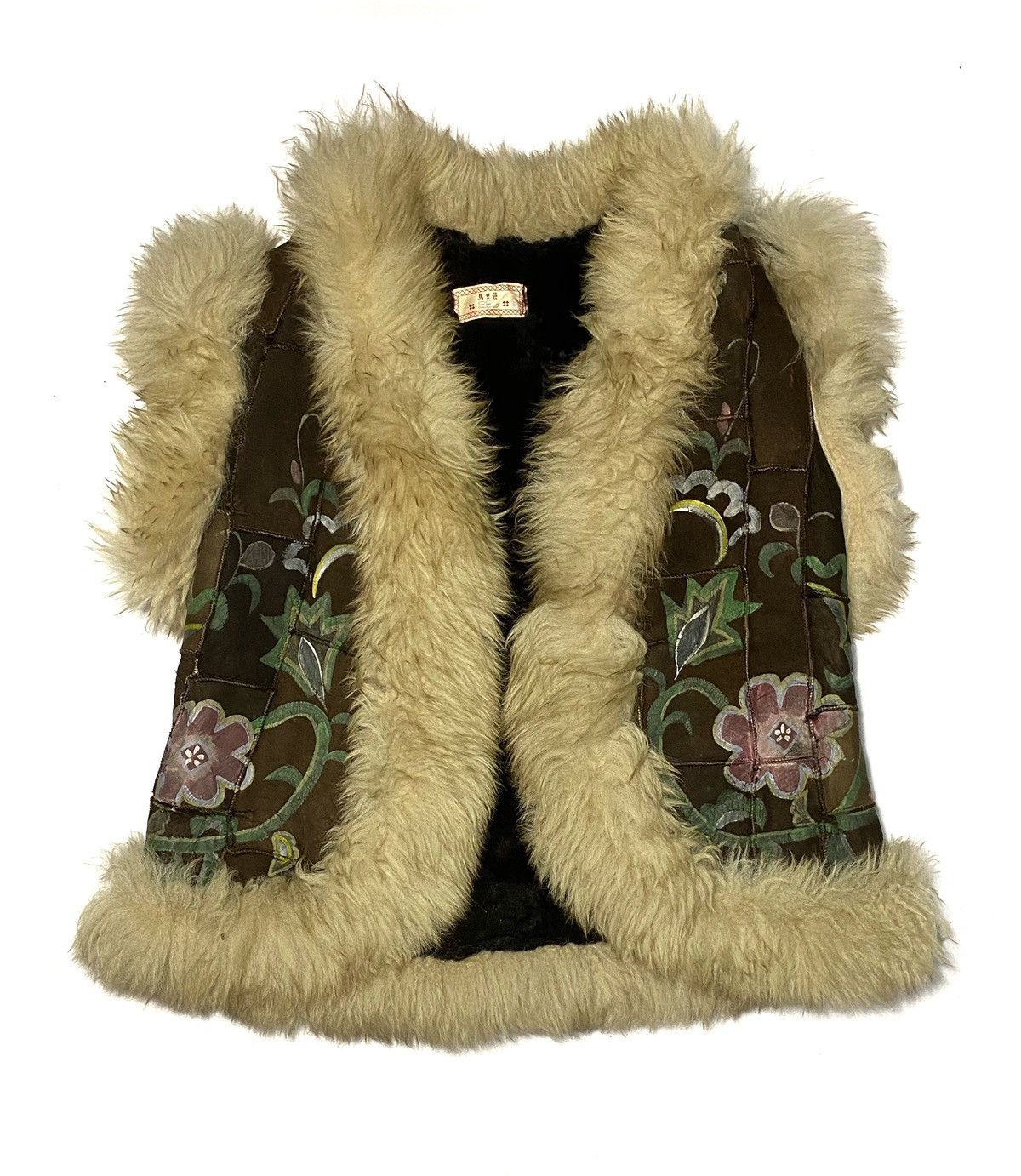 Leather Vintage Patchwork Leather Fur Vest Size US S / EU 44-46 / 1 - 1 Thumbnail