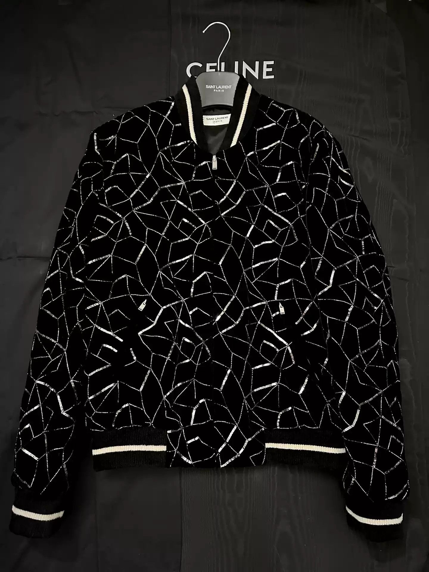 Saint Laurent Paris Saint Laurent 19Fw Velvet Bomber Jacket Size 48 Size US M / EU 48-50 / 2 - 1 Thumbnail