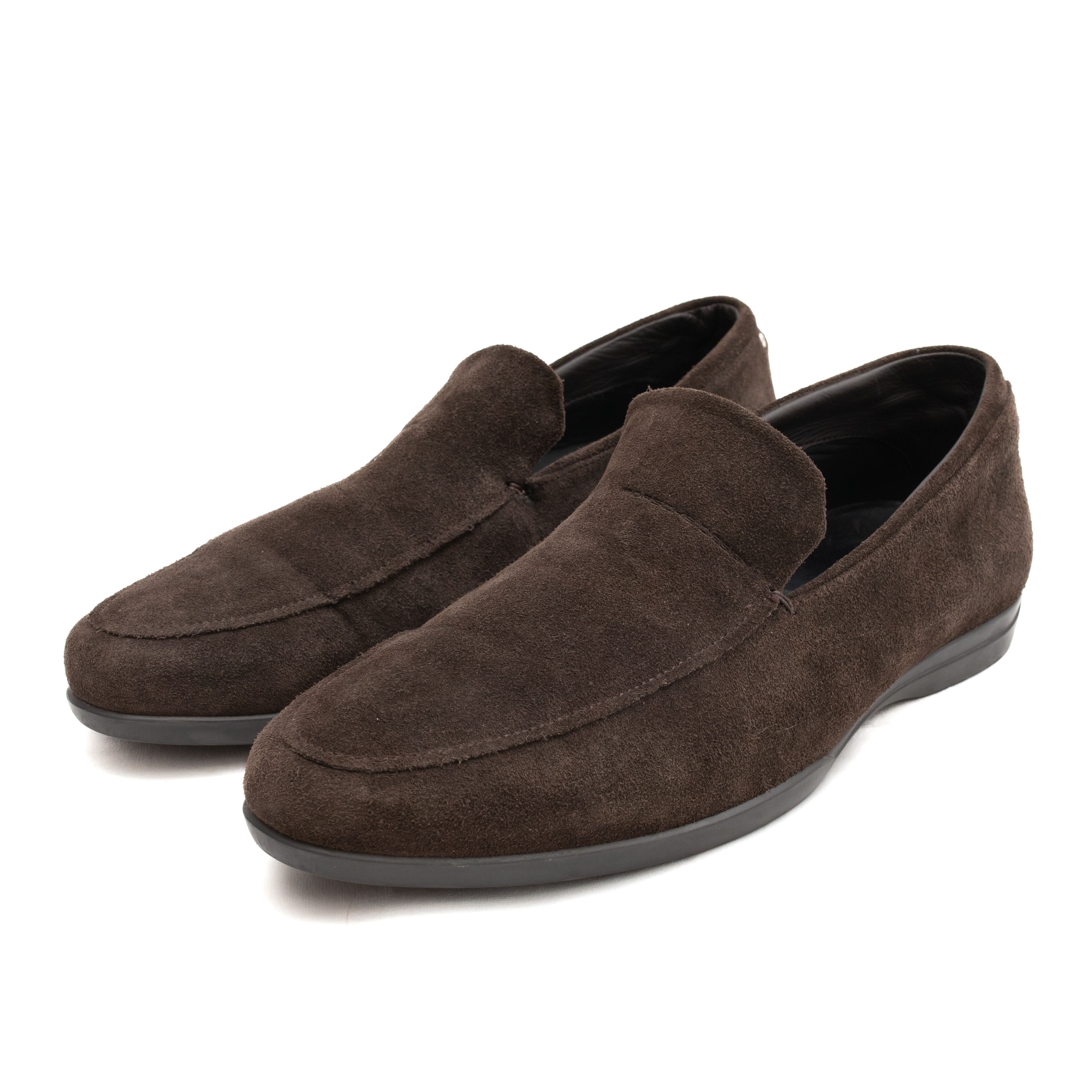 image of Porsche Design Suede Brown Loafers, Men's (Size 10)
