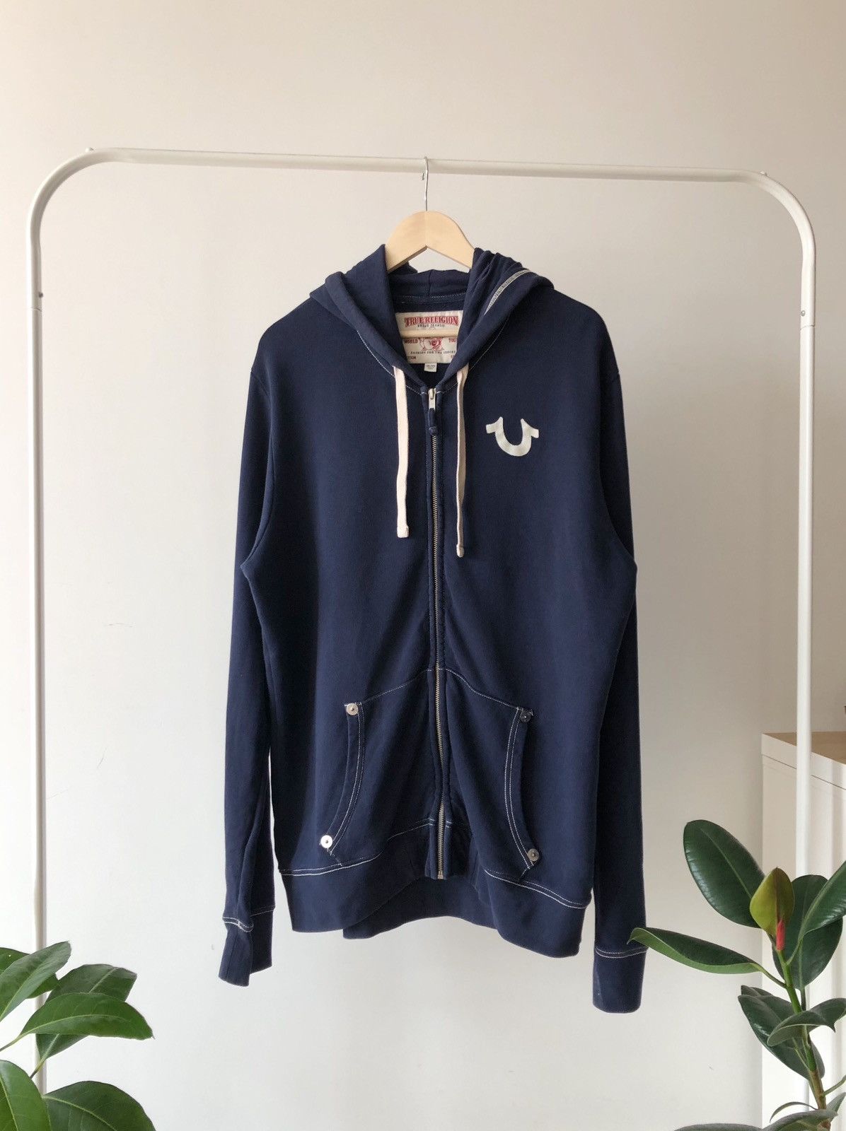 Navy true religion discount hoodie