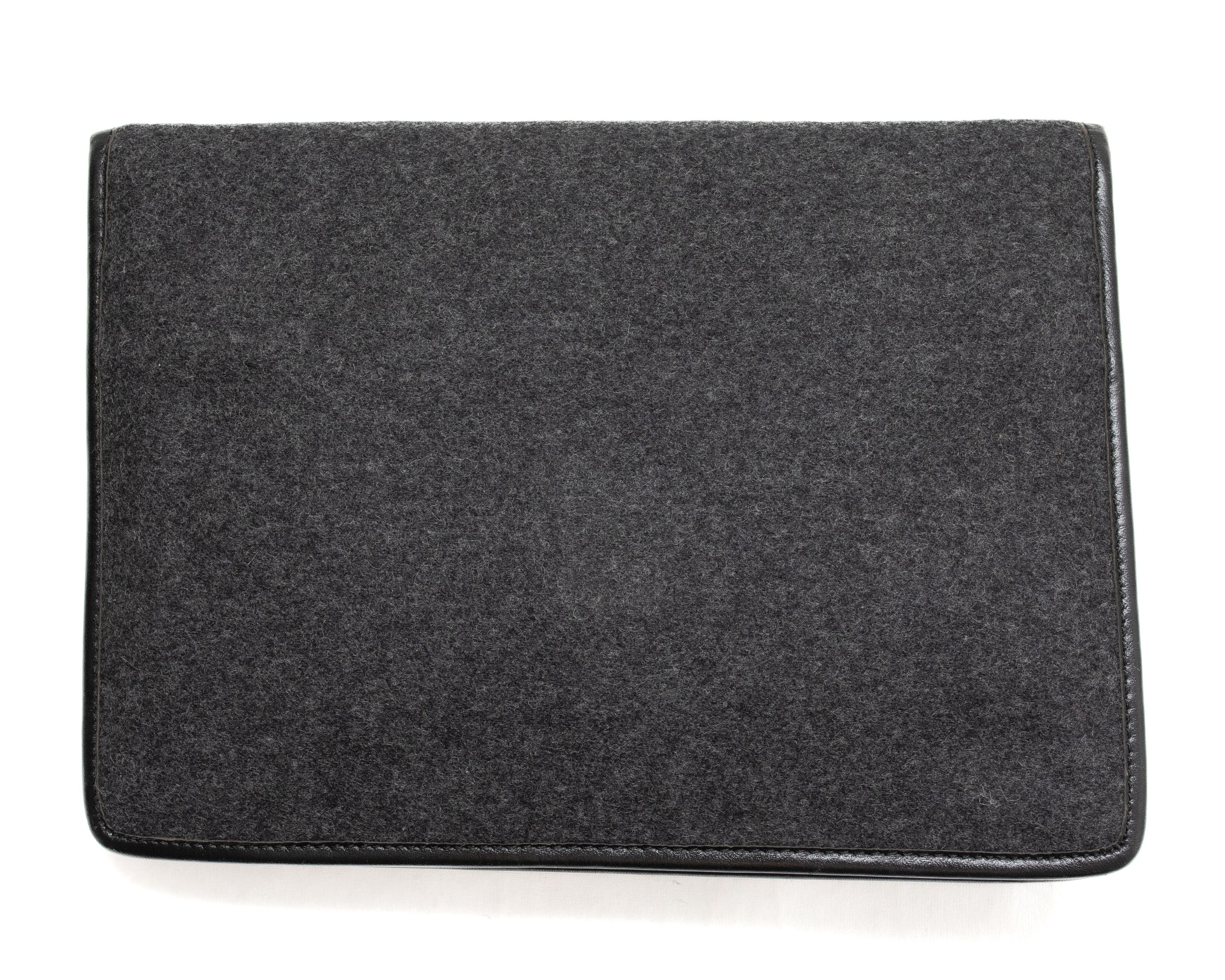 Celine CÉLINE 1970s Cloth Leather Gold Logo Envelope Clutch Bag Size ONE SIZE - 2 Thumbnail