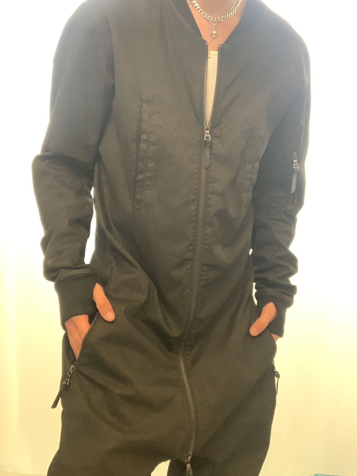 image of 11 By Boris Bidjan Saberi x Boris Bidjan Saberi Boiler Suit in Black, Men's (Size 44)