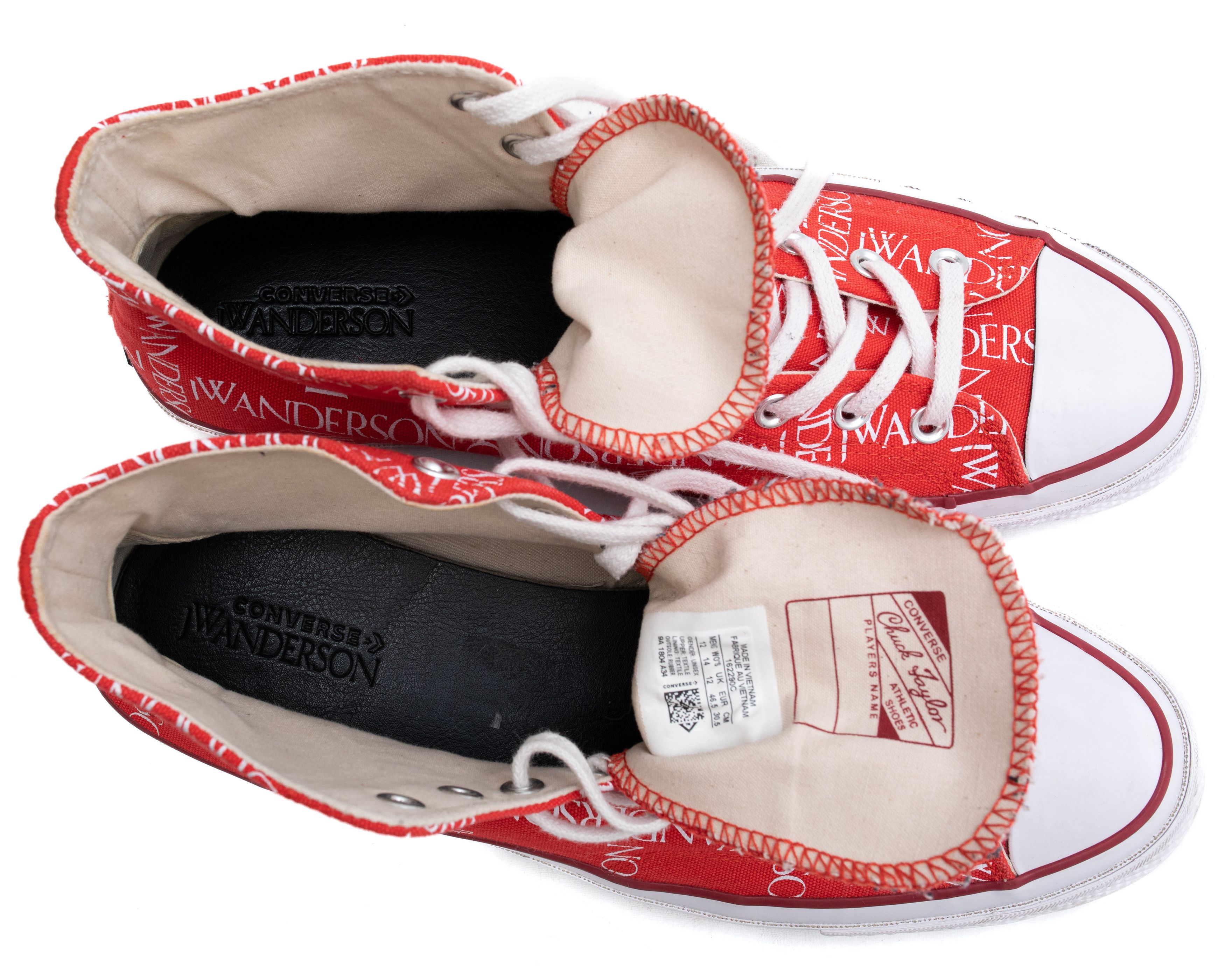 Converse × JW Anderson CONVERSE X JW ANDERSON Chuck Taylor High Red Size US 12 / EU 45 - 9 Thumbnail