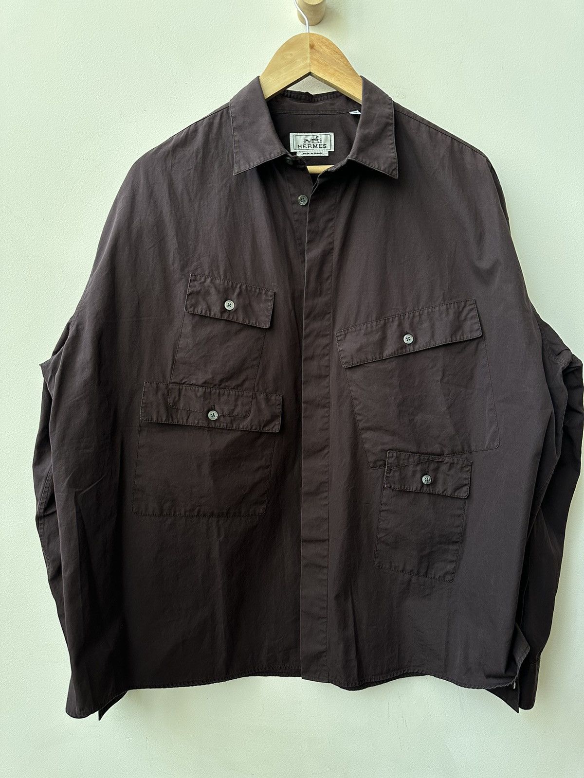 Hermes Hermes Multi Pocket Cotton Button Up Size US L / EU 52-54 / 3 - 1 Thumbnail