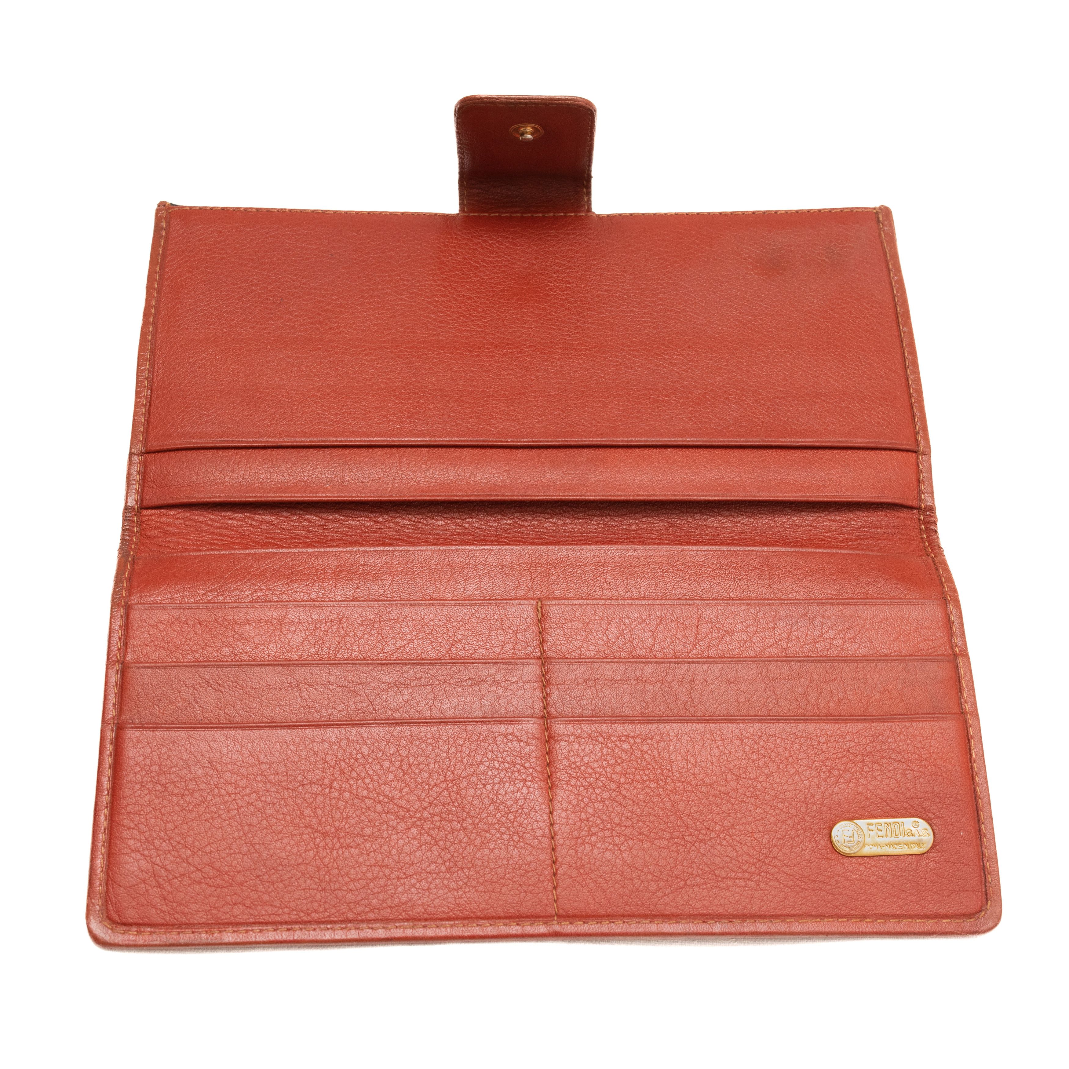 Fendi FENDI Vintage Trifold FF Logo Wallet Black / Brown Size ONE SIZE - 5 Thumbnail