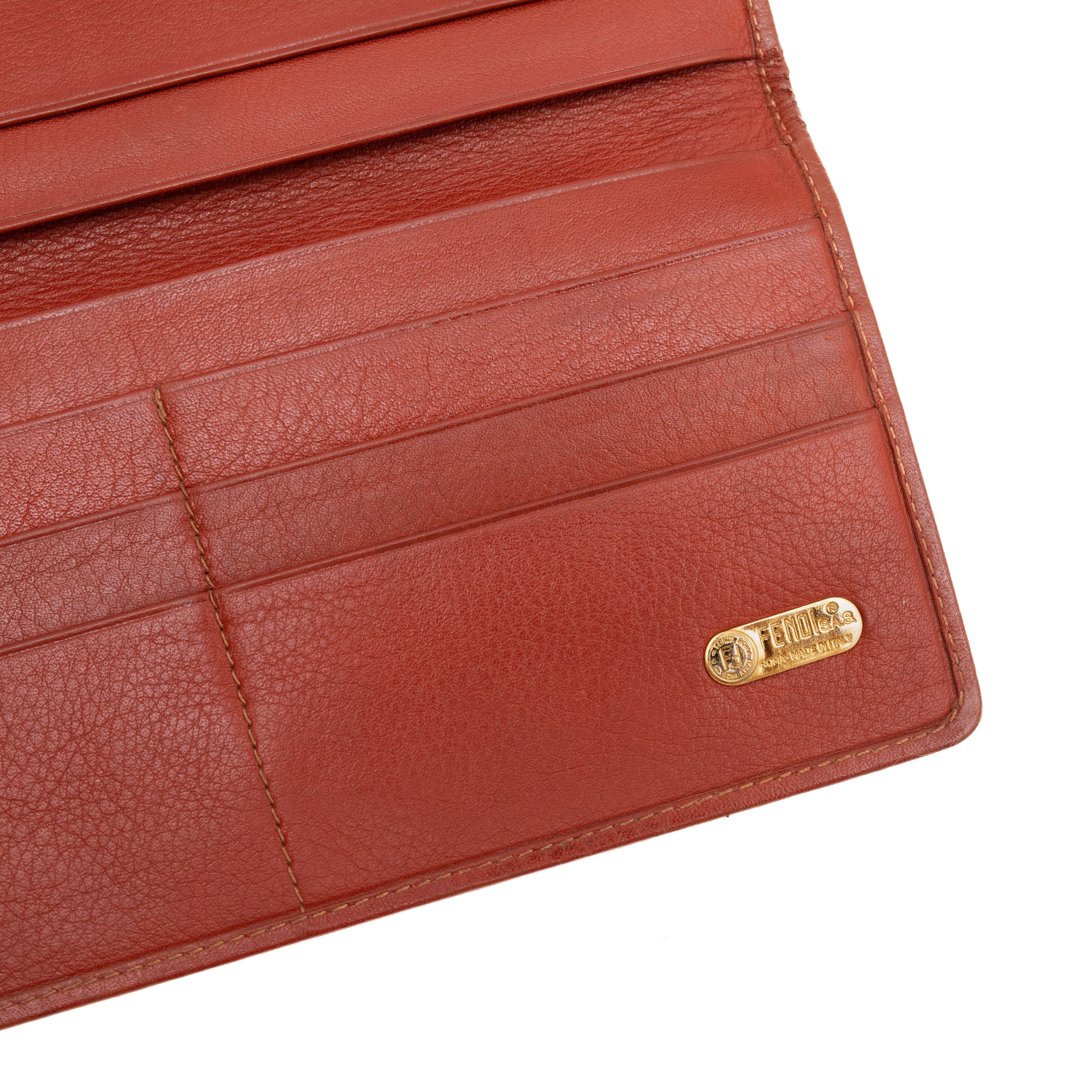 Fendi FENDI Vintage Trifold FF Logo Wallet Black / Brown Size ONE SIZE - 6 Thumbnail