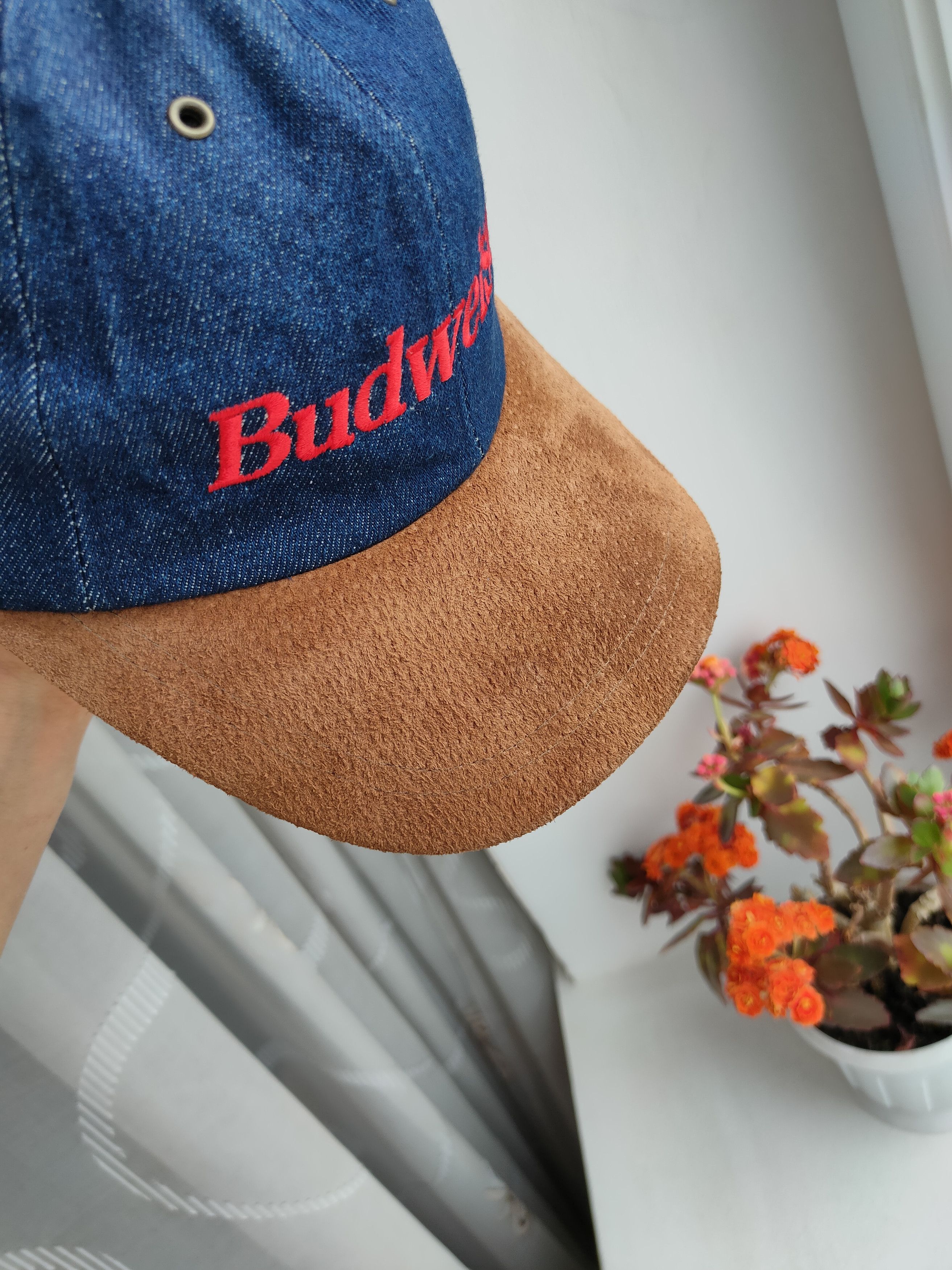 Budweiser Budweiser vintage cap hat leather visor big logo budweiser Size ONE SIZE - 13 Thumbnail