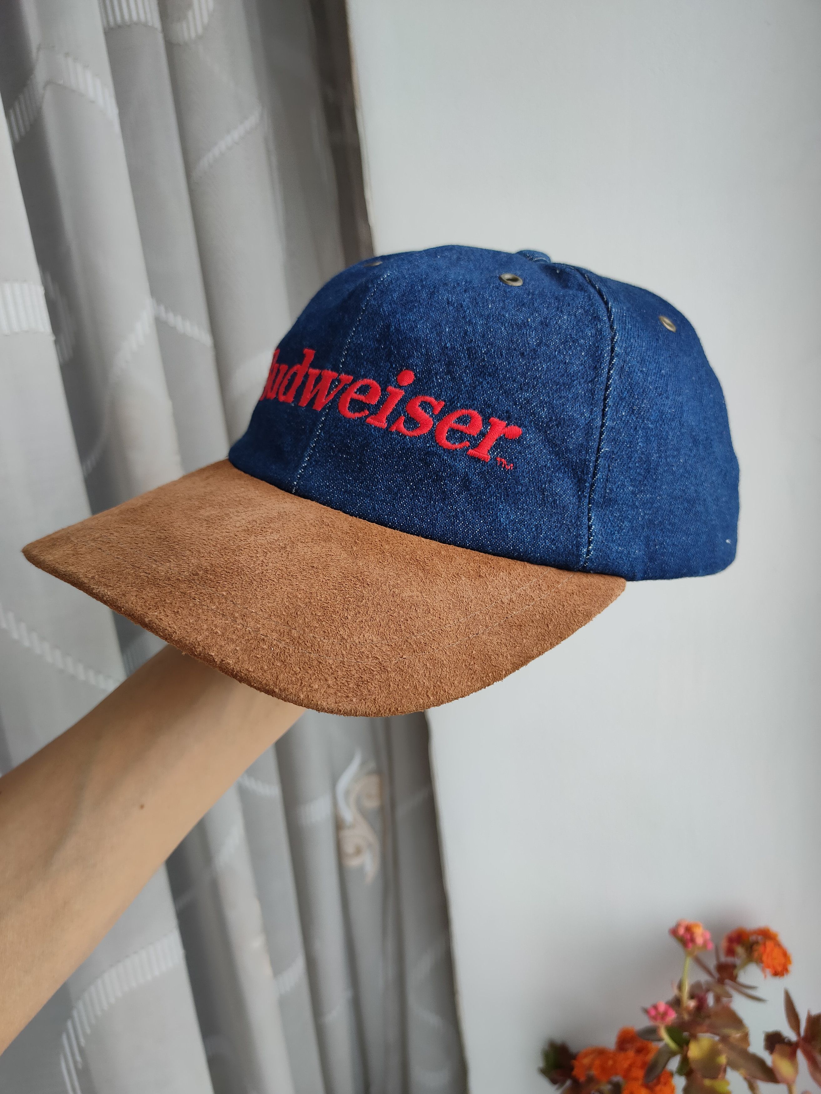 Budweiser Budweiser vintage cap hat leather visor big logo budweiser Size ONE SIZE - 12 Thumbnail
