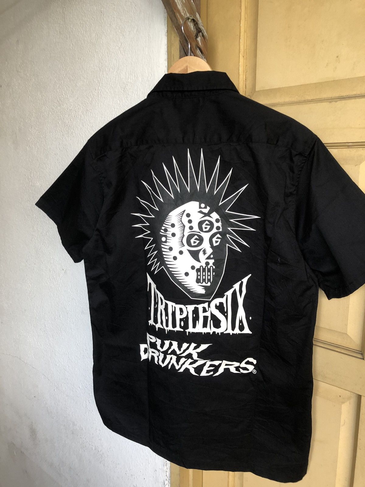 Japanese Brand Rare❗️Triplesix Punk Drunkers Wrestling of Darkness Shirt Size US XL / EU 56 / 4 - 11 Thumbnail