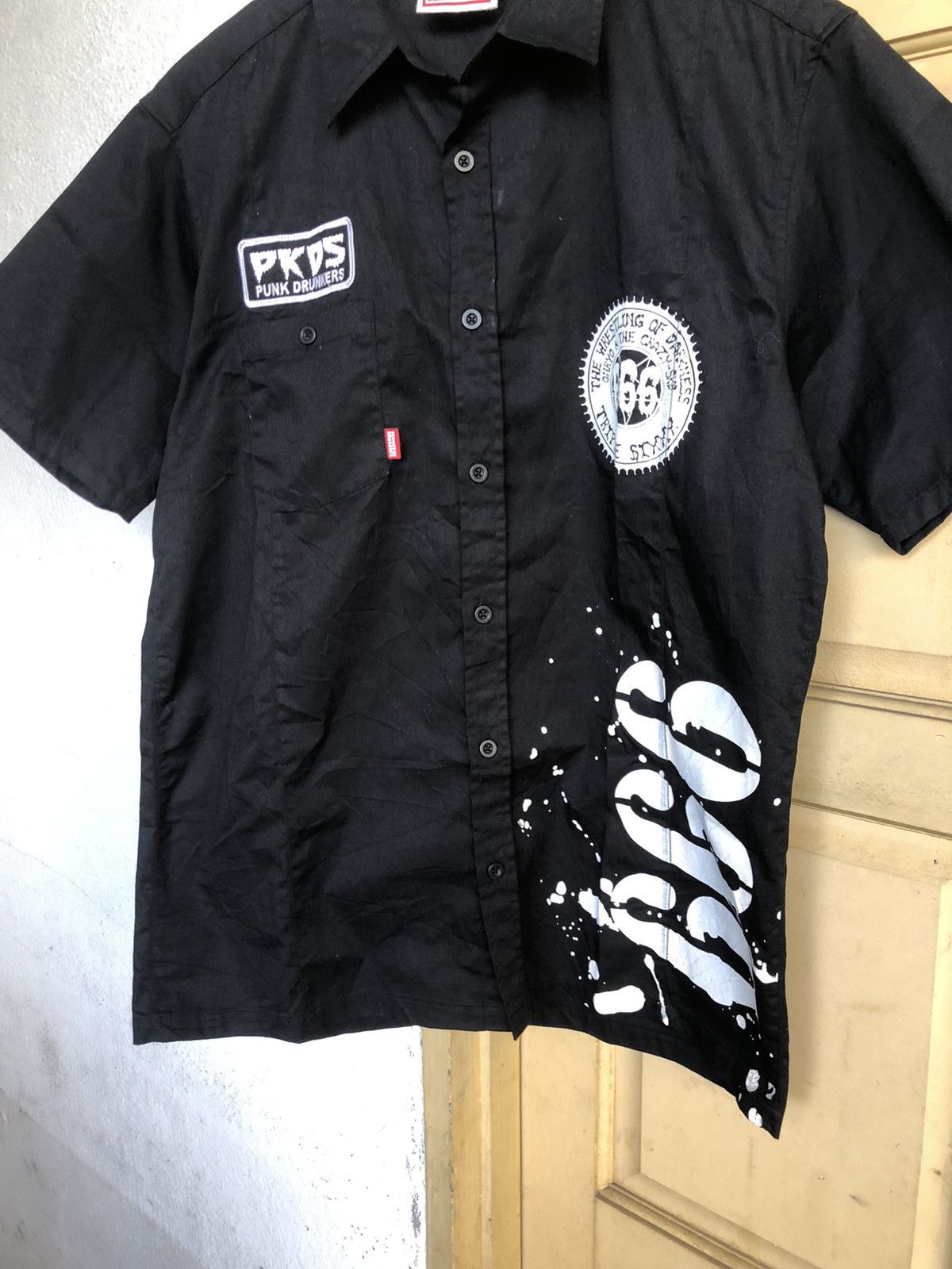 Japanese Brand Rare❗️Triplesix Punk Drunkers Wrestling of Darkness Shirt Size US XL / EU 56 / 4 - 7 Thumbnail