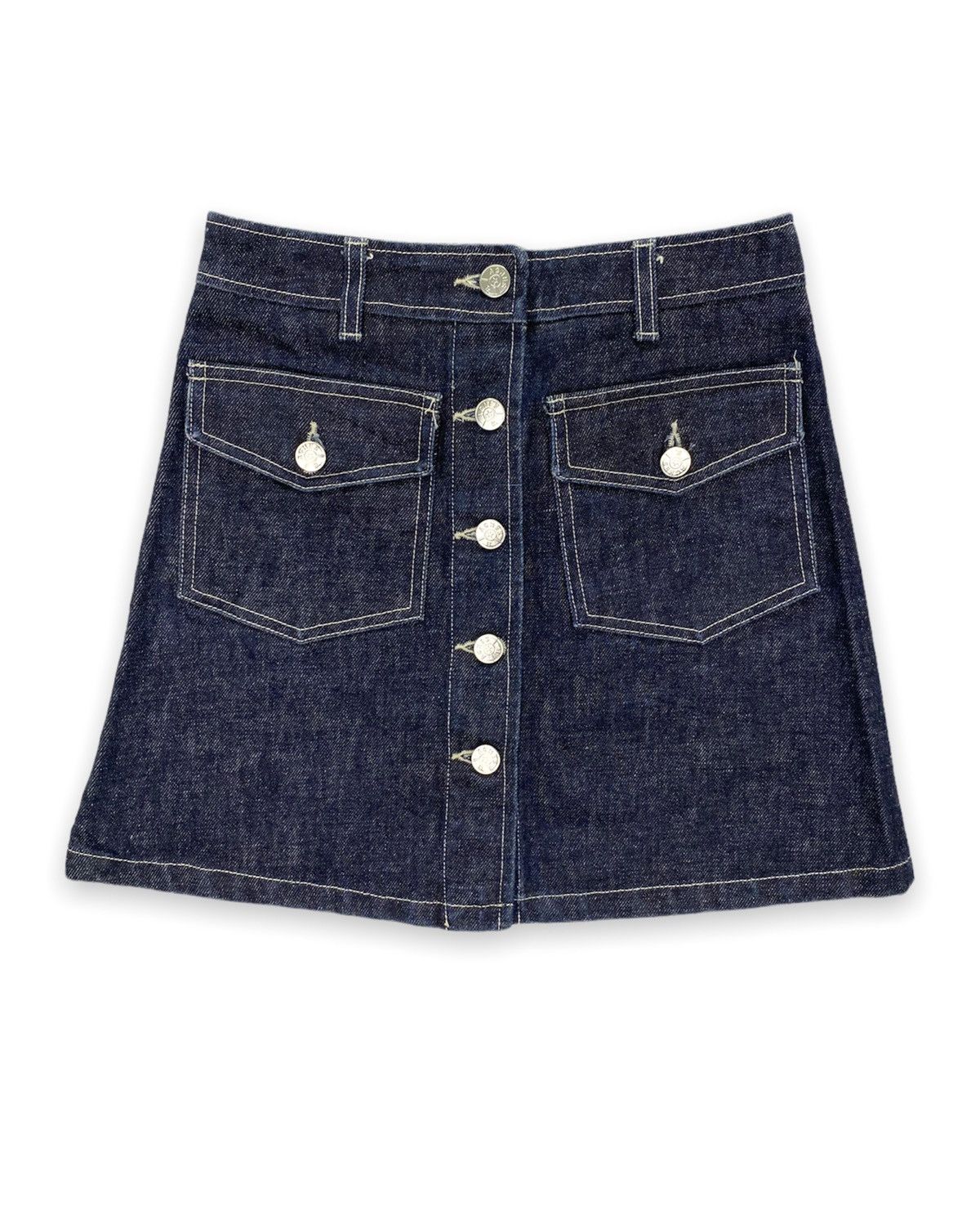image of Agnes B. Enfant Denim Skirt in Blue, Women's (Size 24)