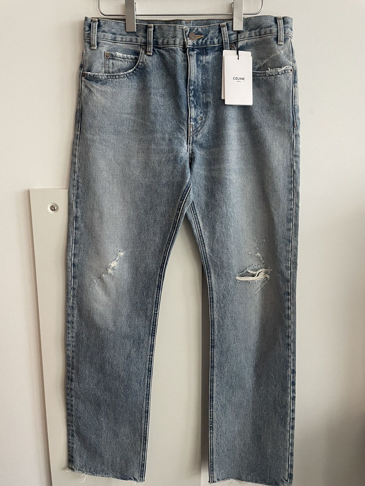 Celine × Hedi Slimane Extremely Rare Sold-out Brand NEW Celine Trash Crash Denim Size US 34 / EU 50 - 5 Thumbnail