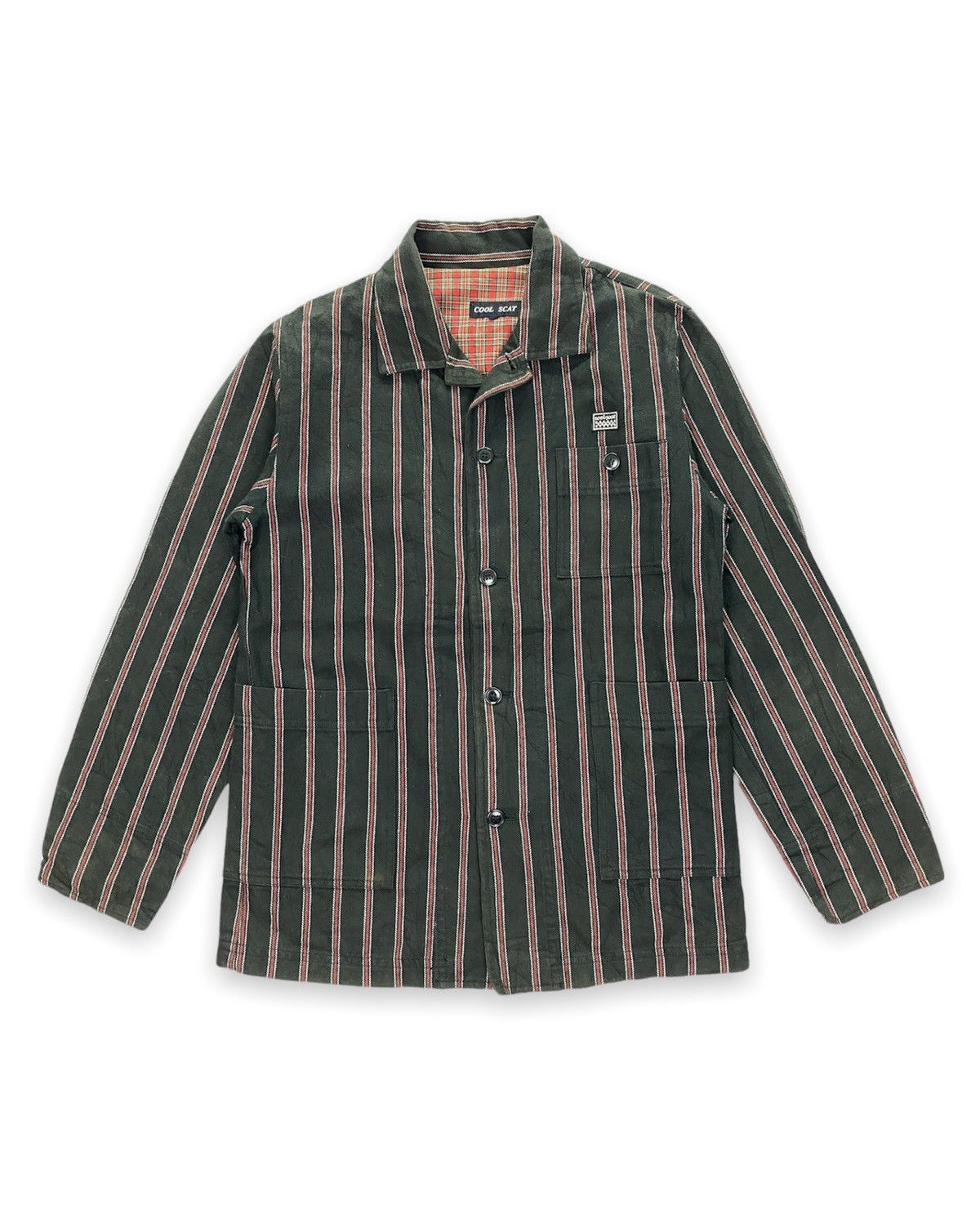 Japanese Brand Cool Scat Stripes Chore Jacket Size US S / EU 44-46 / 1 - 1 Thumbnail