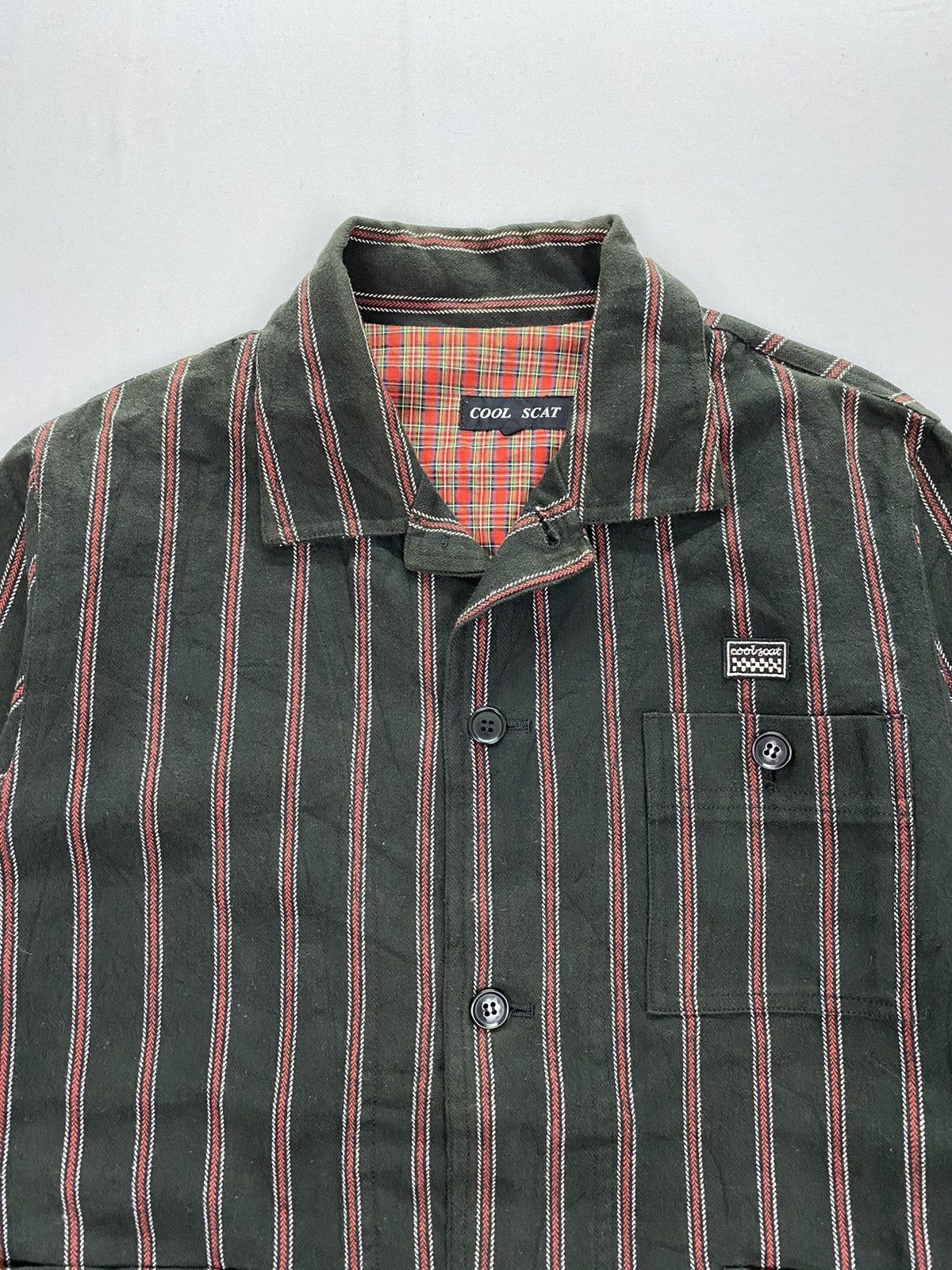 Japanese Brand Cool Scat Stripes Chore Jacket Size US S / EU 44-46 / 1 - 7 Thumbnail