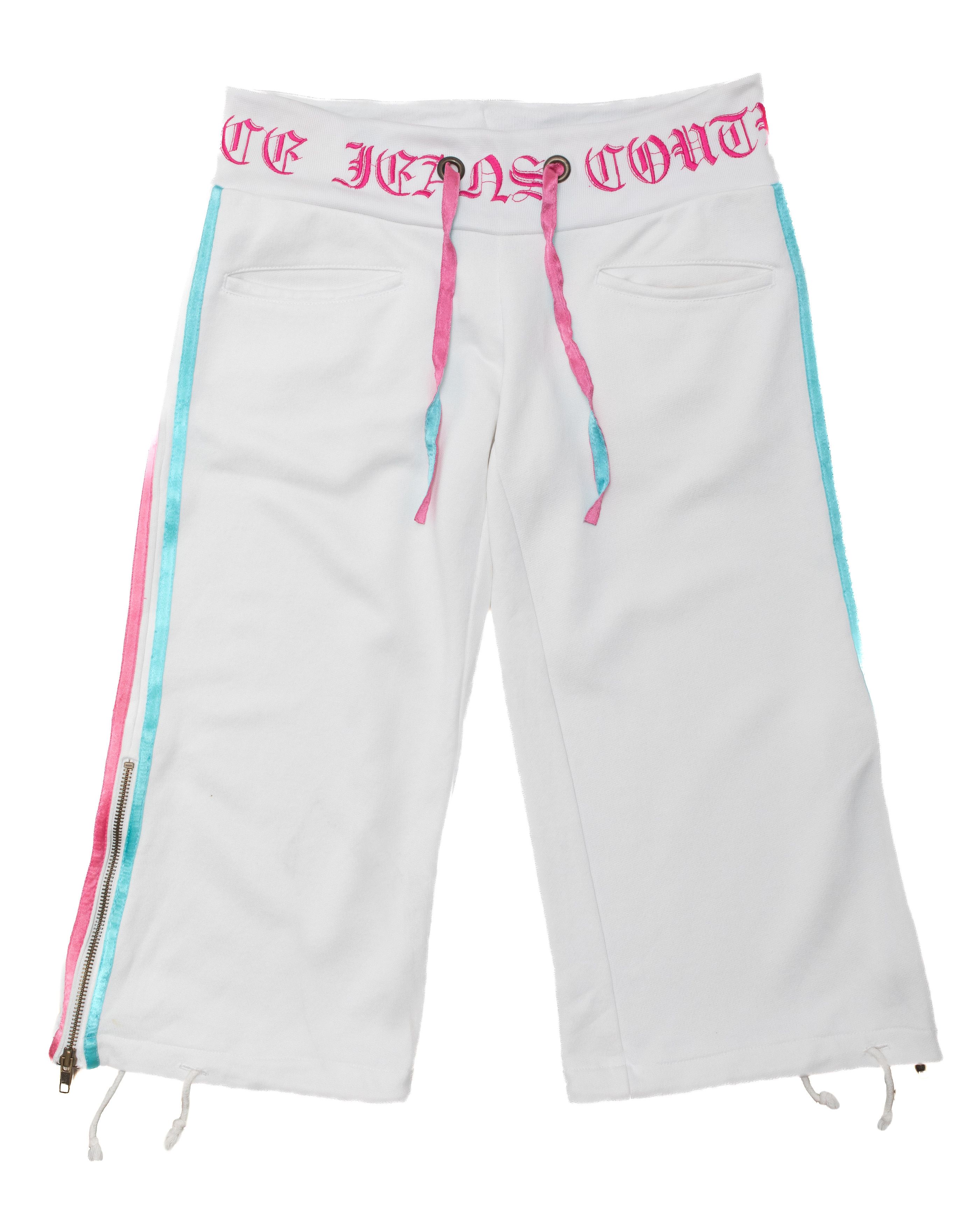 Versace VERSCE JEANS COUTURE Y2K Sweat Bermudas Shorts Size 26" / US 2 / IT 38 - 1 Thumbnail