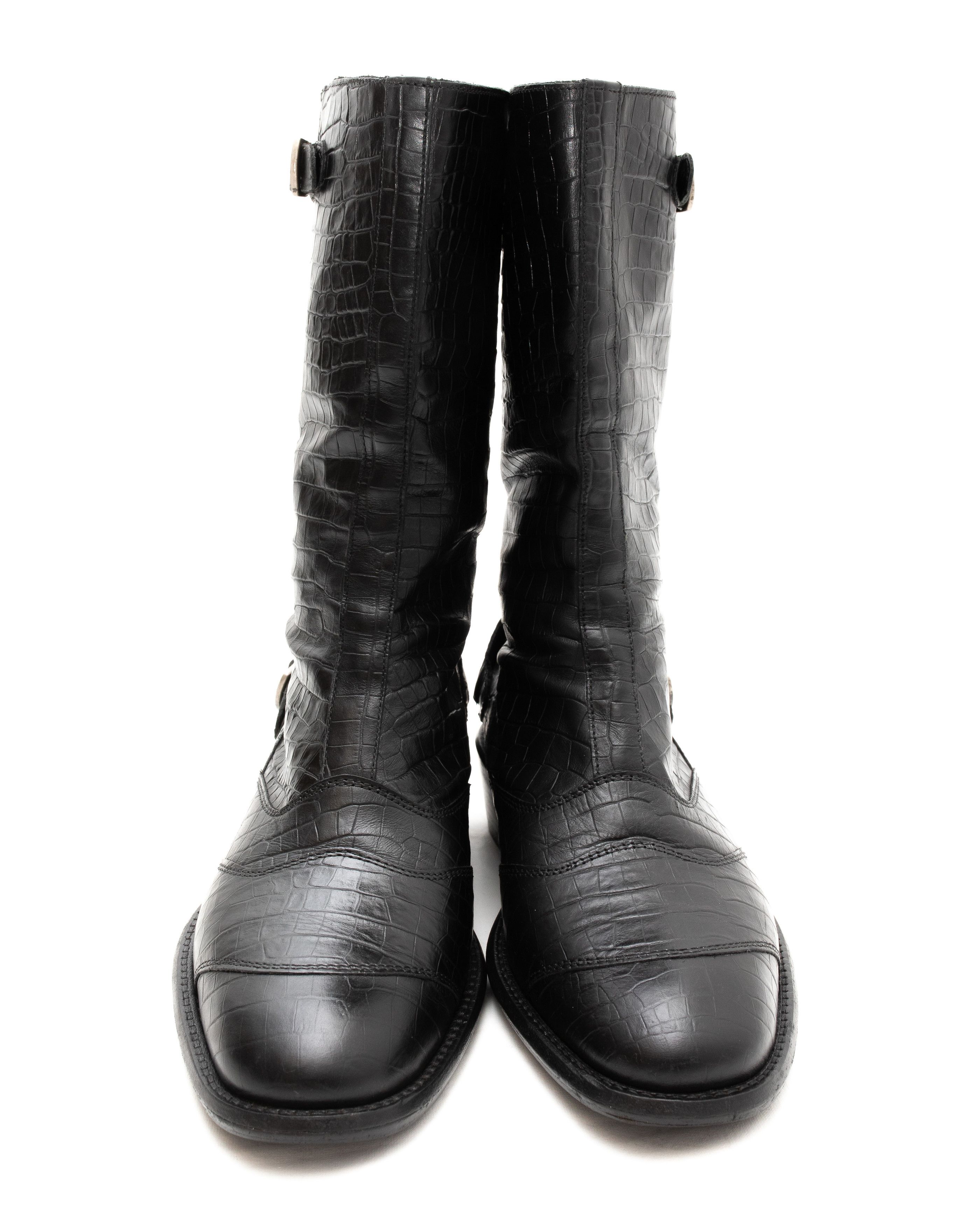 Belstaff BELSTAFF 425$ Crocodile Biker Roadmaster 1955 Boots Size US 7.5 / IT 37.5 - 4 Thumbnail