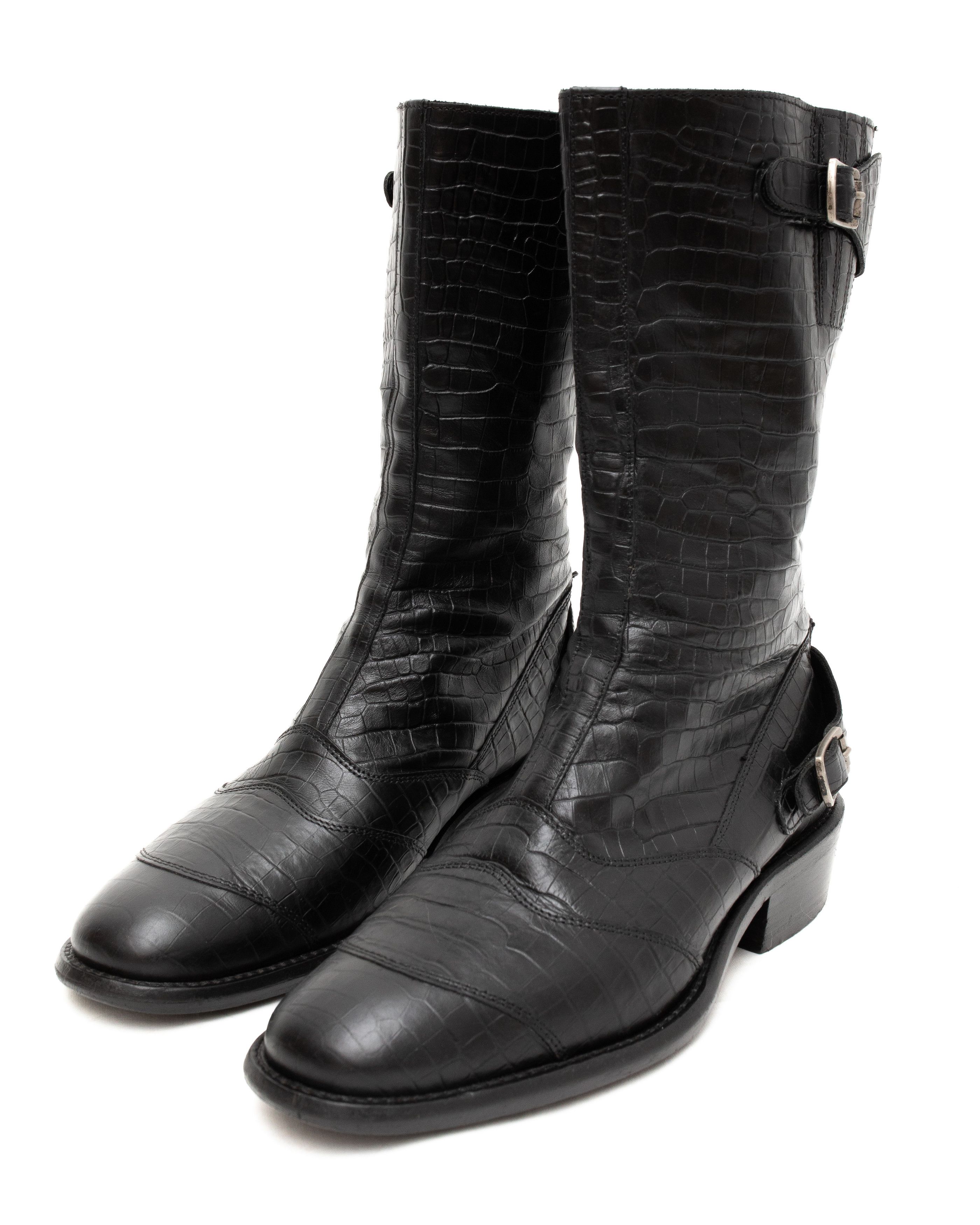 Belstaff BELSTAFF 425$ Crocodile Biker Roadmaster 1955 Boots Size US 7.5 / IT 37.5 - 1 Thumbnail
