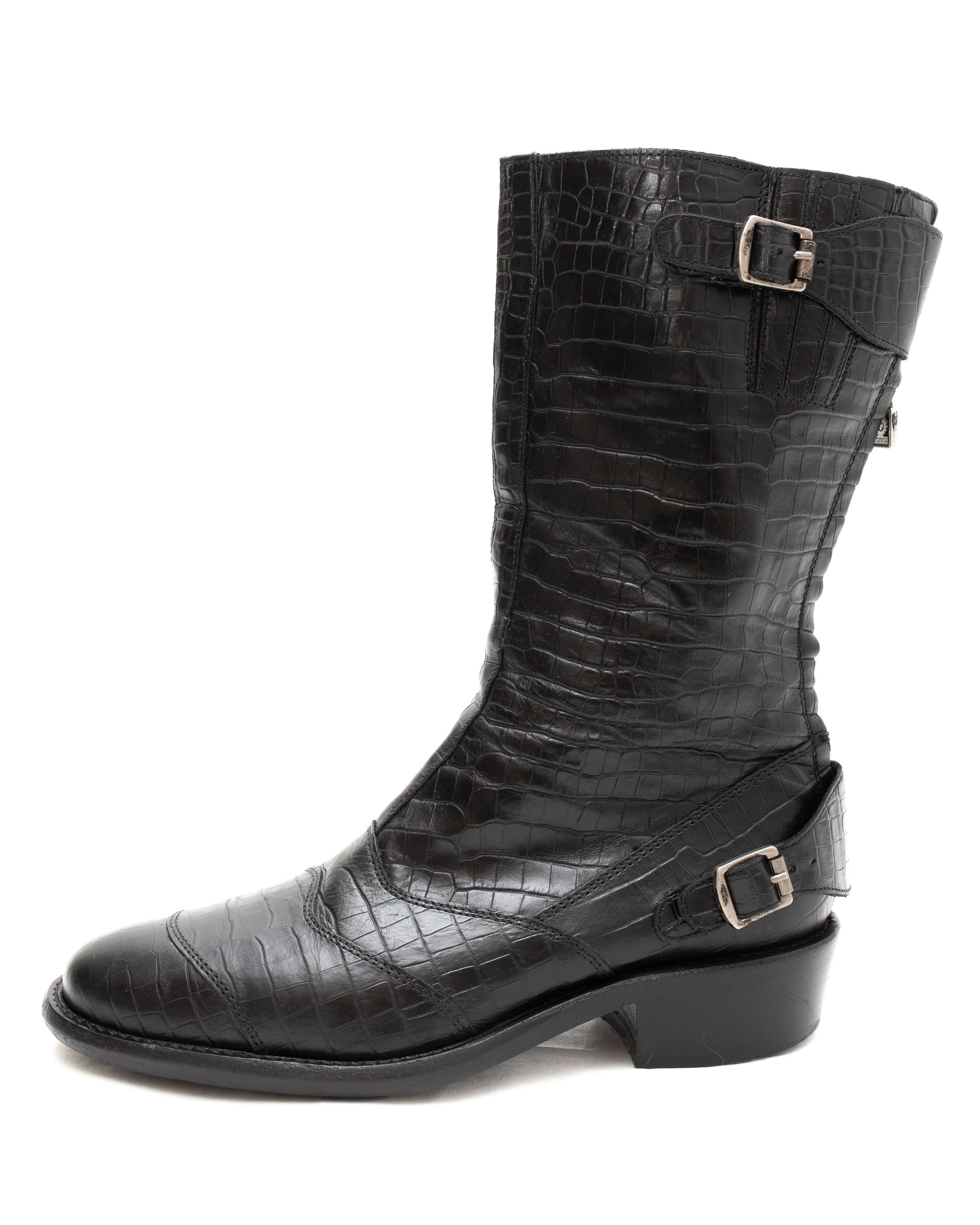Belstaff BELSTAFF 425$ Crocodile Biker Roadmaster 1955 Boots Size US 7.5 / IT 37.5 - 2 Thumbnail
