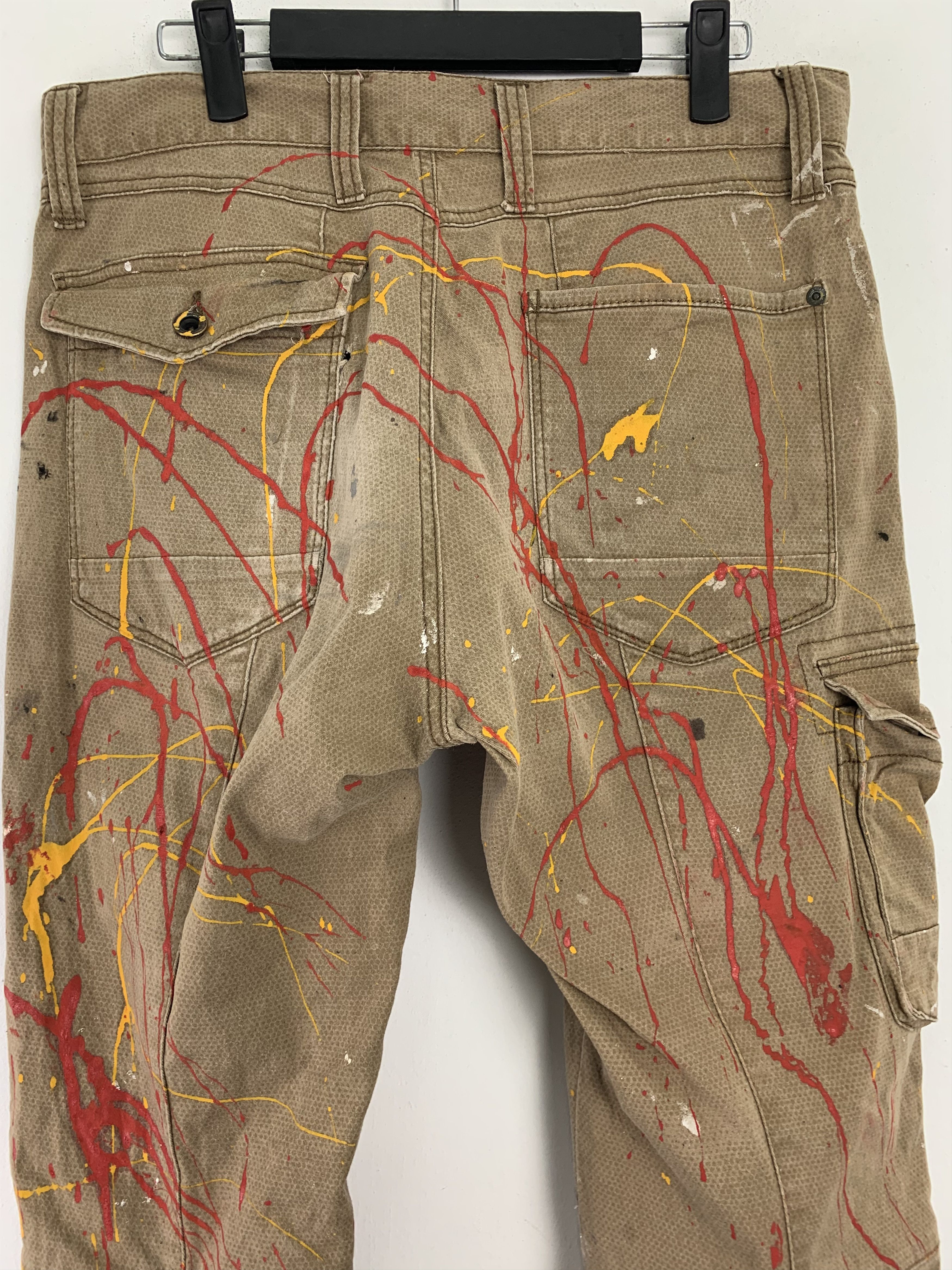 Japanese Brand Cargo Pants Painted Custom Vtg Japanese Branded Streetwear Size US 30 / EU 46 - 15 Thumbnail