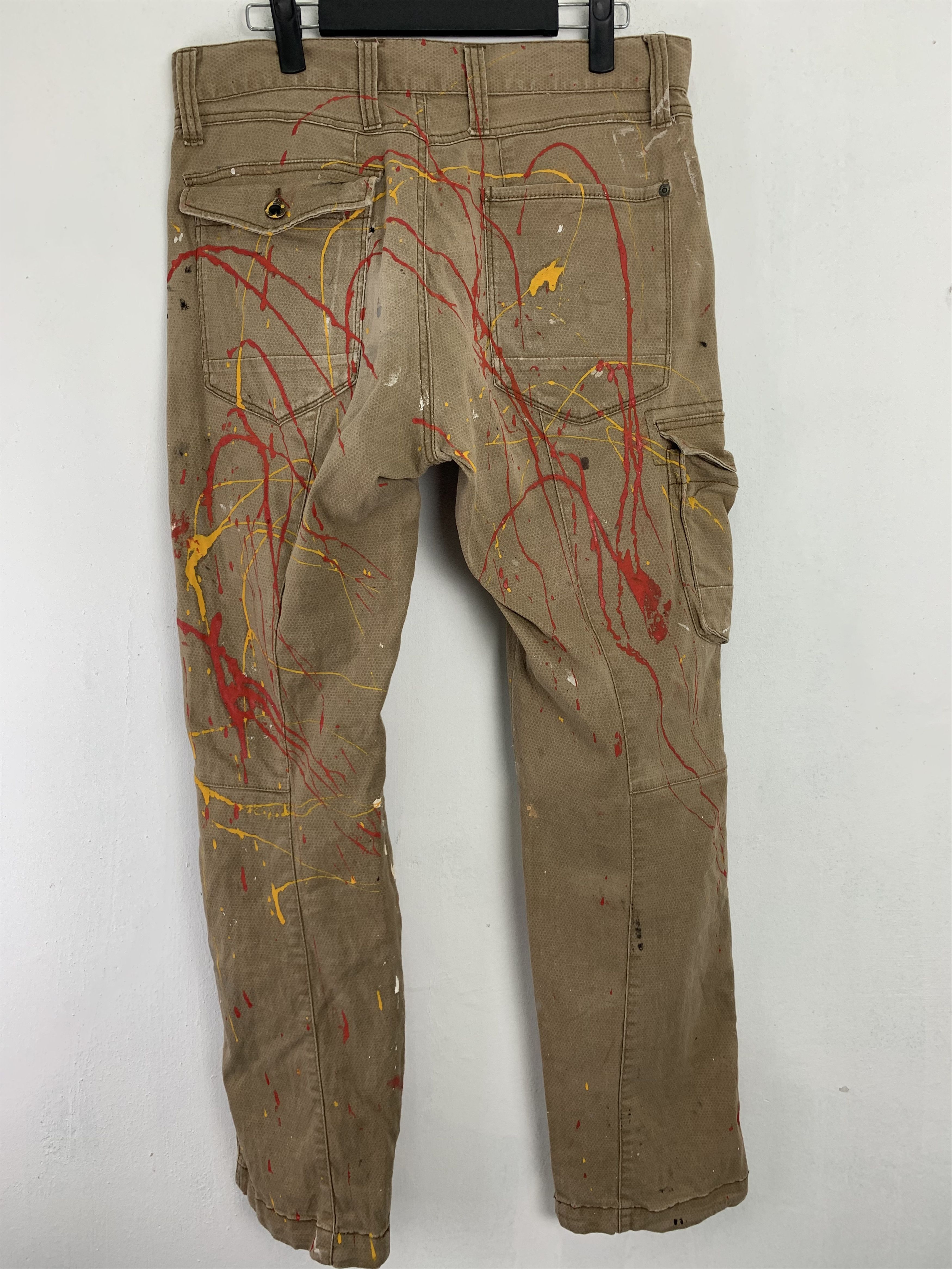 Japanese Brand Cargo Pants Painted Custom Vtg Japanese Branded Streetwear Size US 30 / EU 46 - 14 Thumbnail