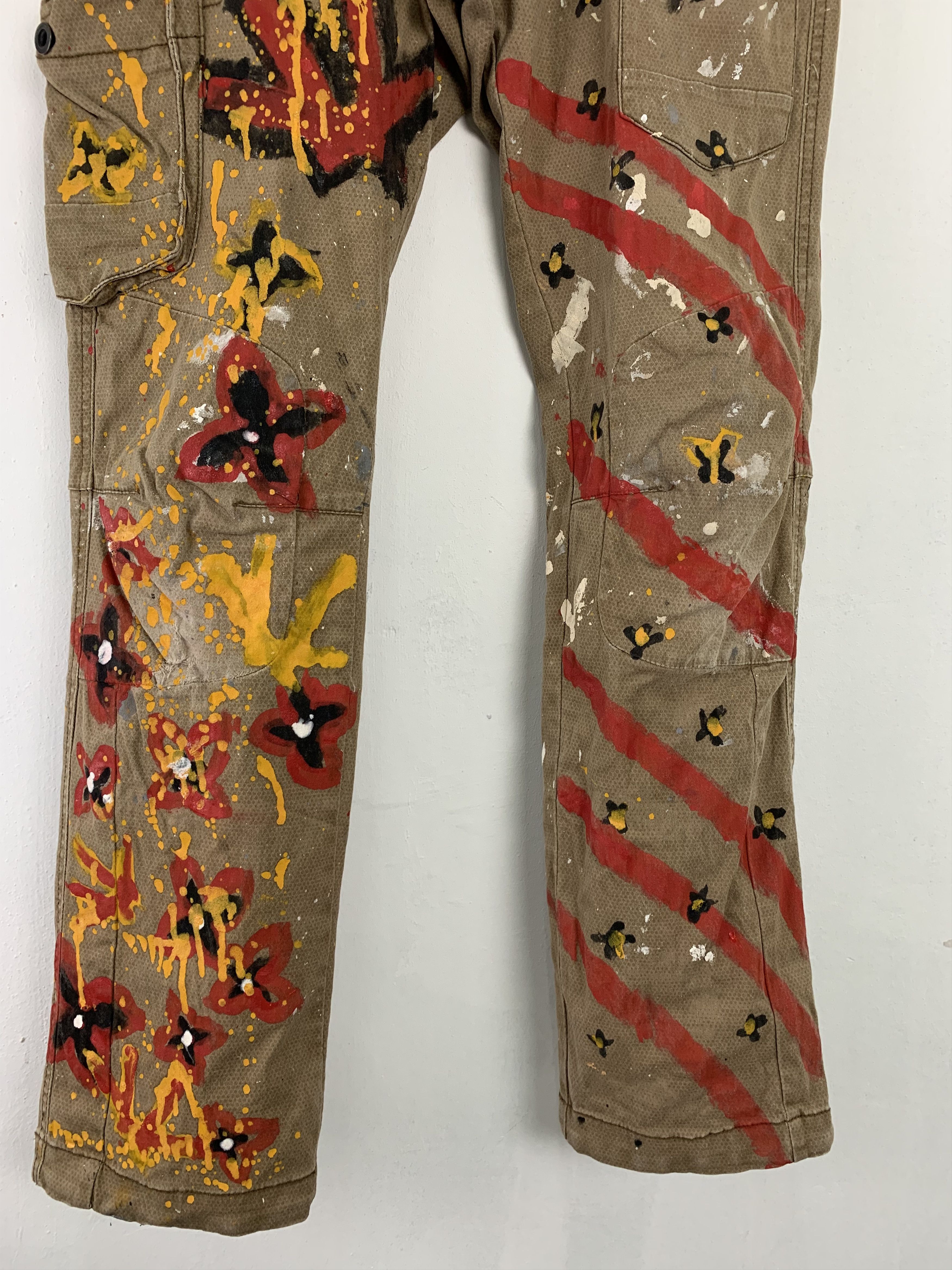 Japanese Brand Cargo Pants Painted Custom Vtg Japanese Branded Streetwear Size US 30 / EU 46 - 3 Thumbnail