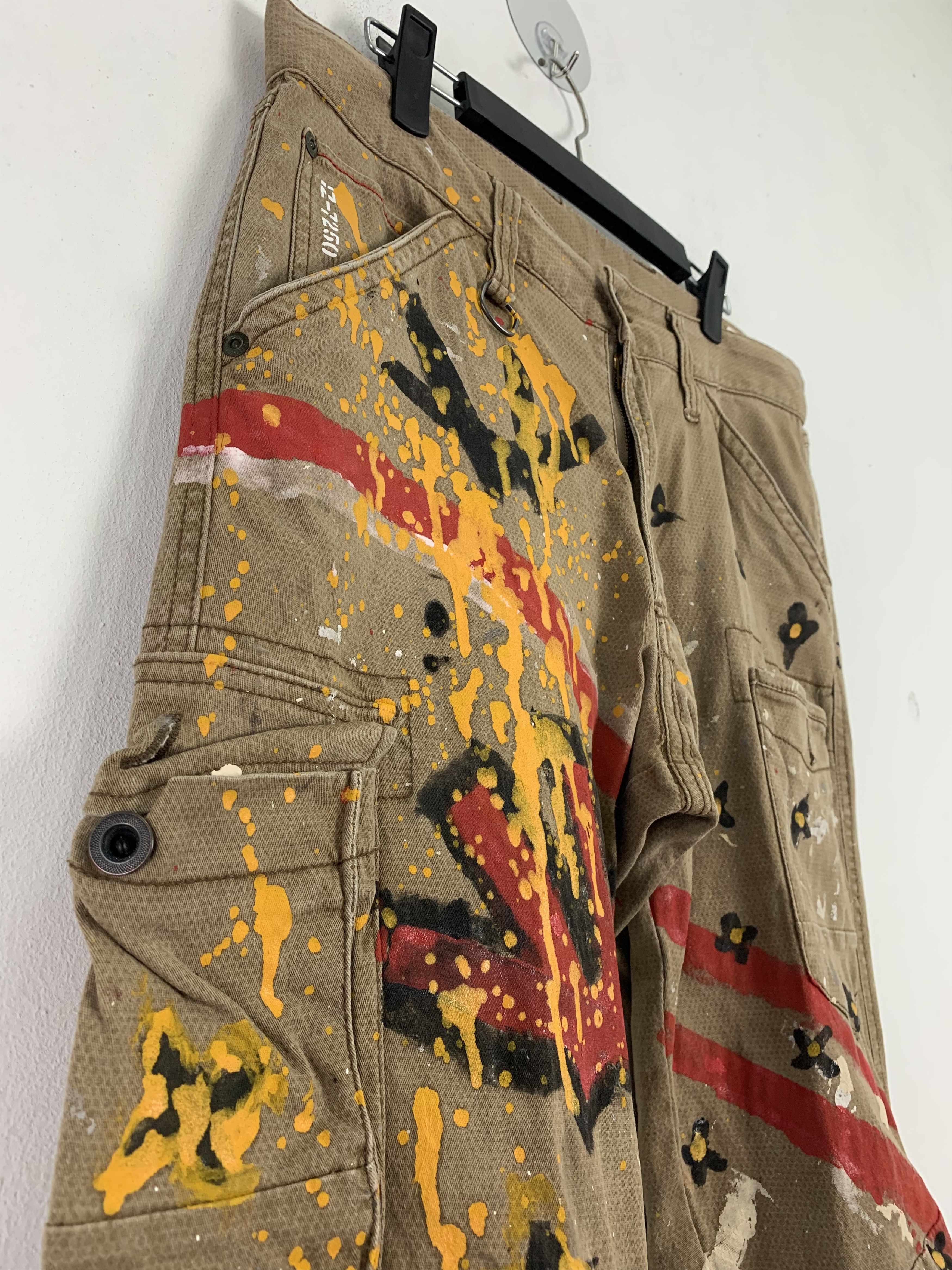 Japanese Brand Cargo Pants Painted Custom Vtg Japanese Branded Streetwear Size US 30 / EU 46 - 11 Thumbnail