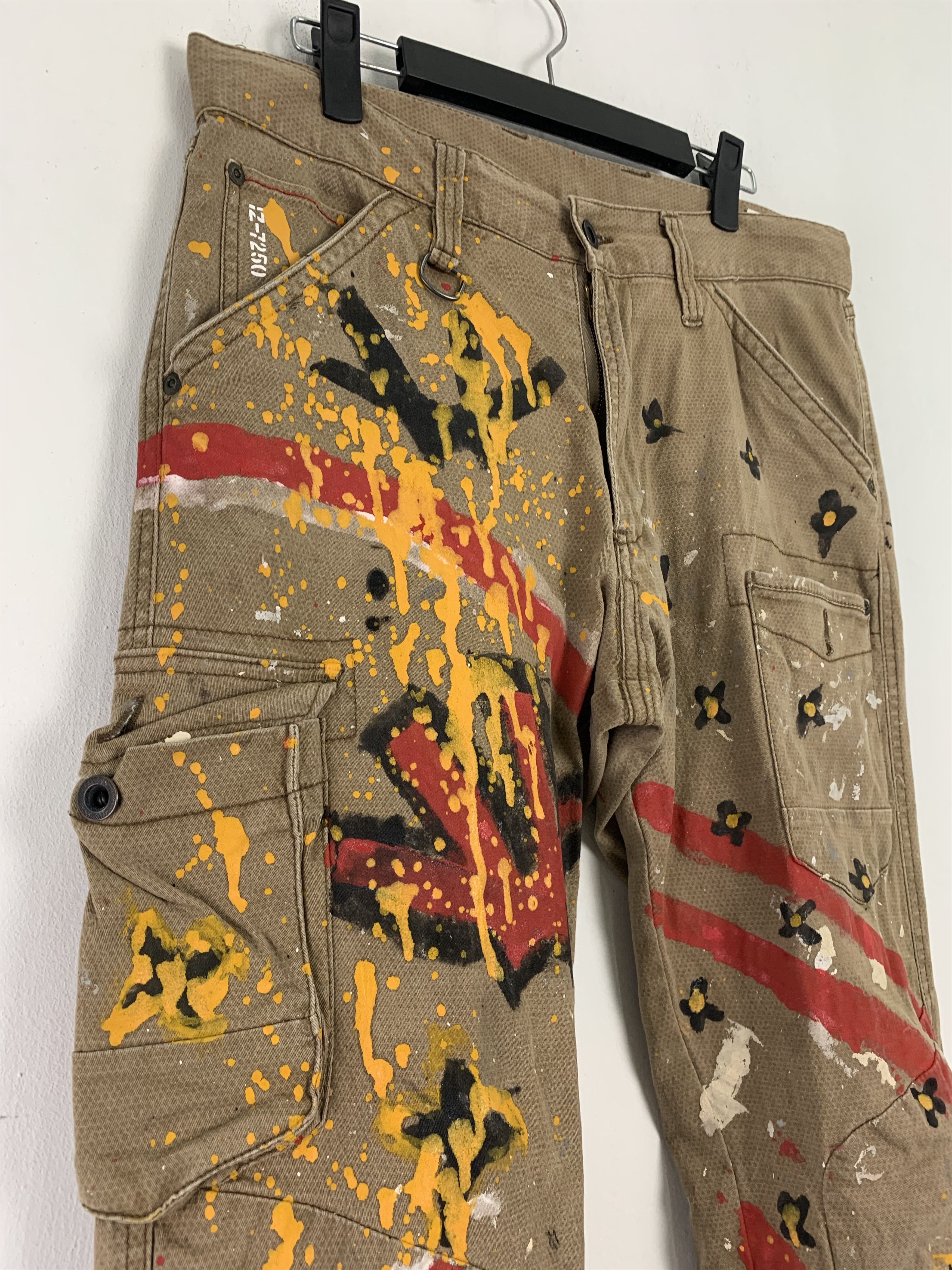 Japanese Brand Cargo Pants Painted Custom Vtg Japanese Branded Streetwear Size US 30 / EU 46 - 7 Thumbnail
