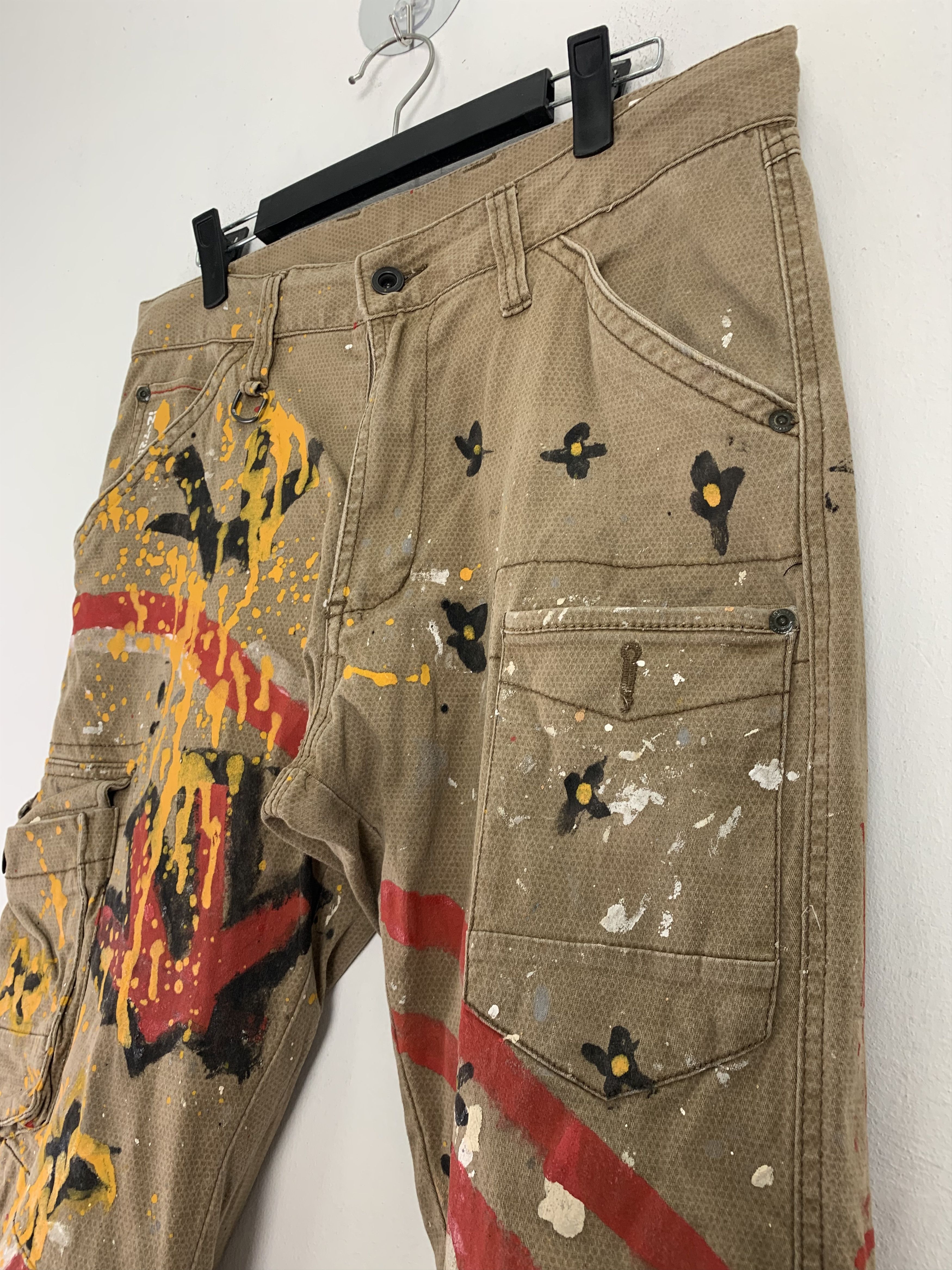 Japanese Brand Cargo Pants Painted Custom Vtg Japanese Branded Streetwear Size US 30 / EU 46 - 6 Thumbnail