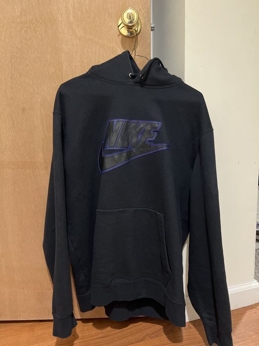 Supreme Supreme Nike Leather Appliqué Hooded Sweatshirt