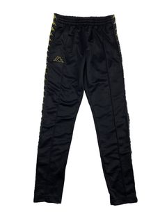 KAPPA Slim Fit Logo Sweatpants, Black/ Gold