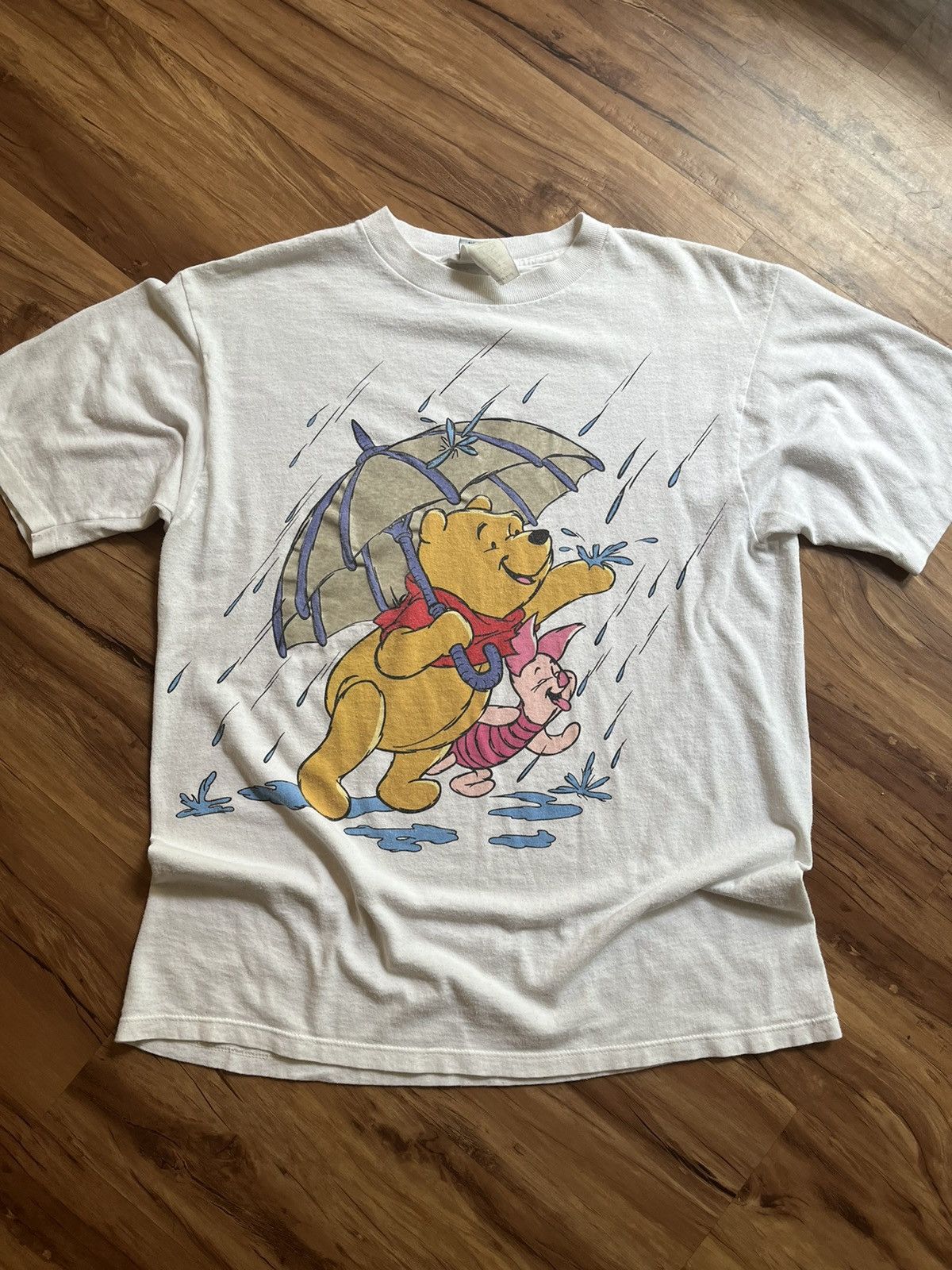 CRAZY Vintage Disney Winnie the Pooh Rain Graphic Tee