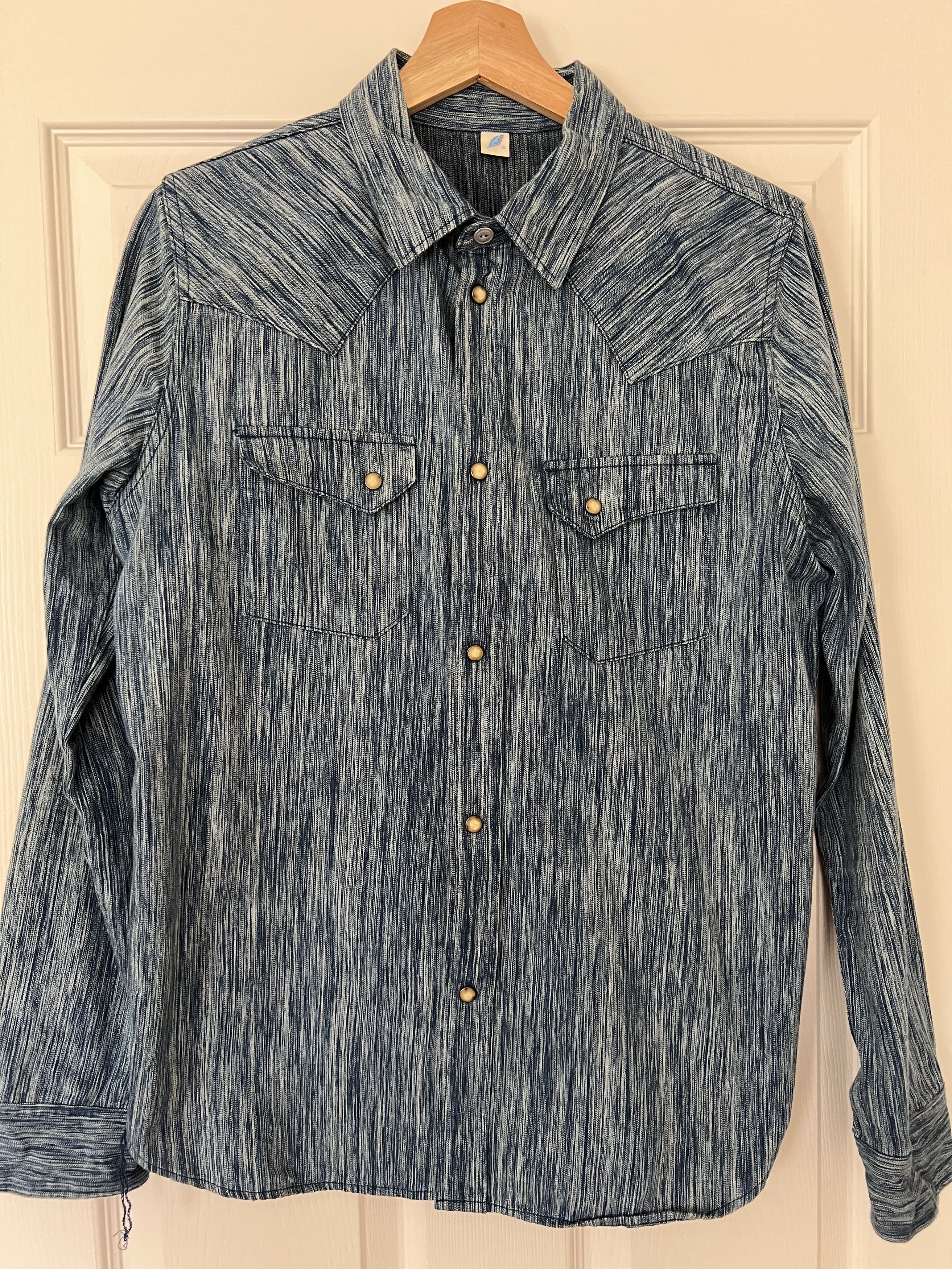 Pure Blue Japan Pure Blue Japan Kasuri Indigo Western Shirt | Grailed