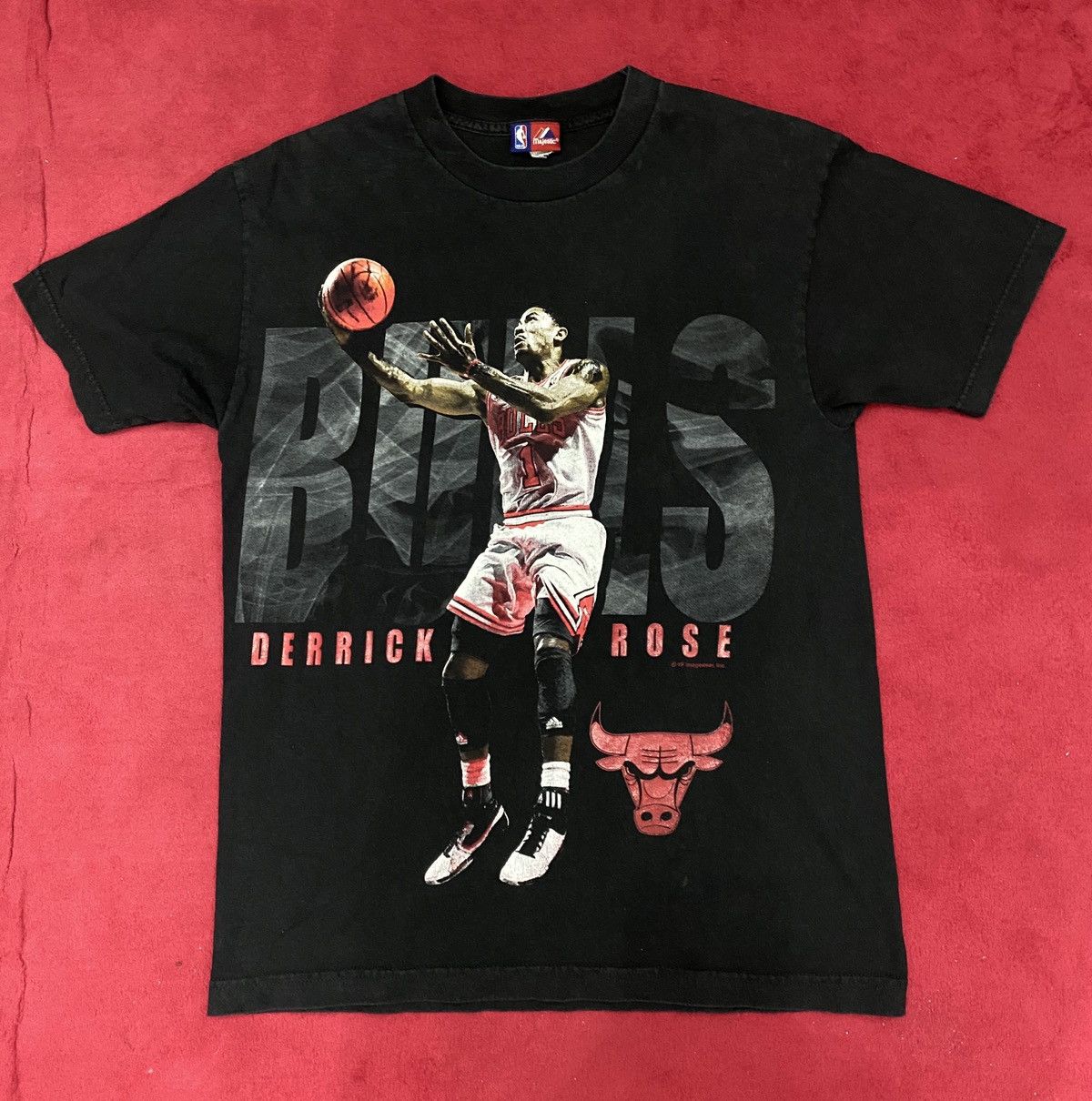 image of Chicago Bulls x NBA Derrick Rose X Chicago Bull Fan Shirt in Black, Men's (Size Medium)