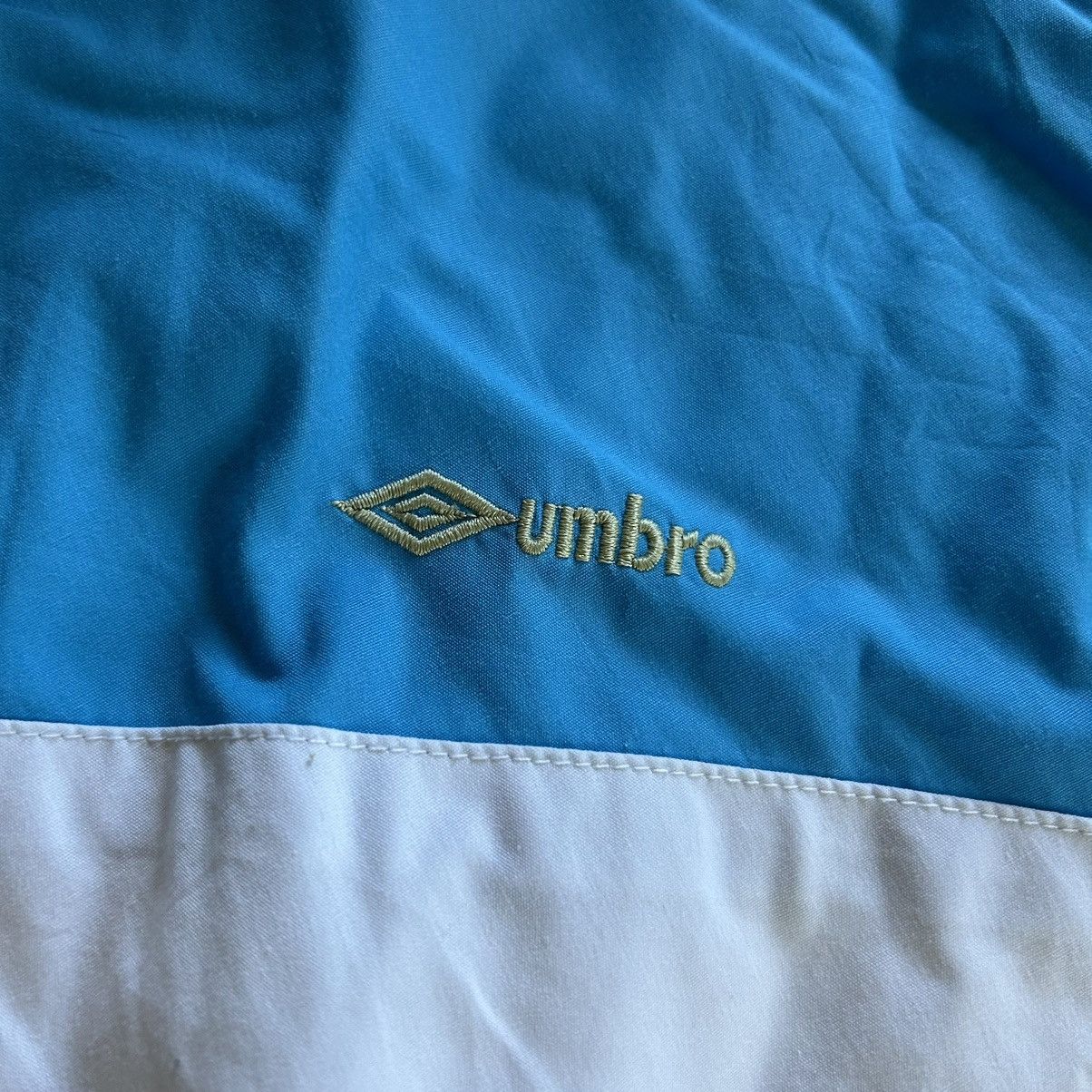Umbro 90s COLOR BLOCK COTTON NYLON TRACK JACKET GREY PiNK BLUE Size US L / EU 52-54 / 3 - 5 Thumbnail