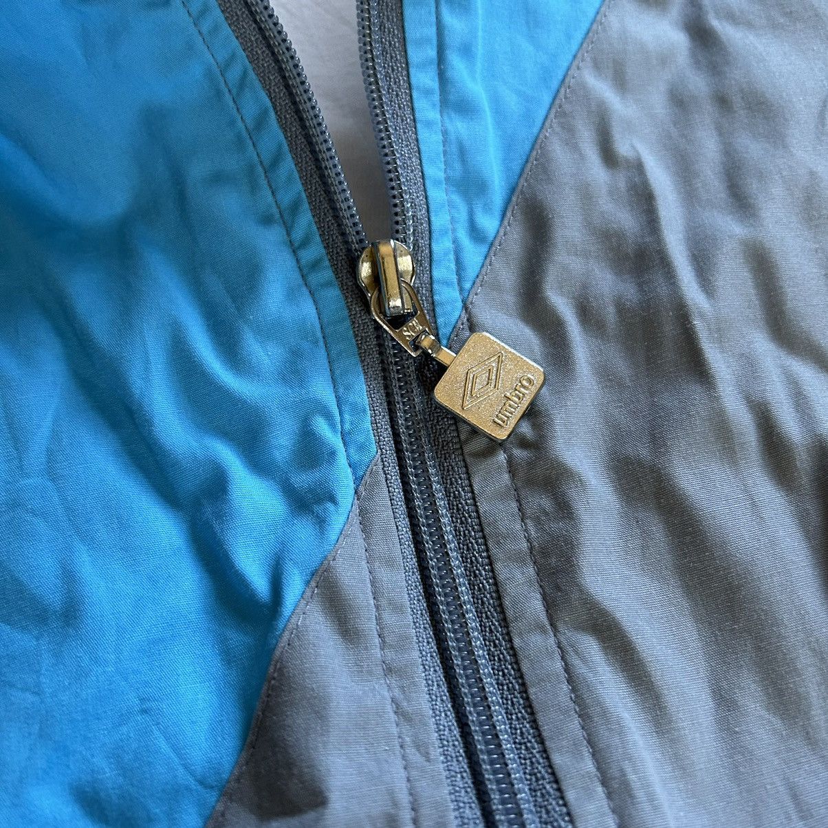 Umbro 90s COLOR BLOCK COTTON NYLON TRACK JACKET GREY PiNK BLUE Size US L / EU 52-54 / 3 - 8 Thumbnail