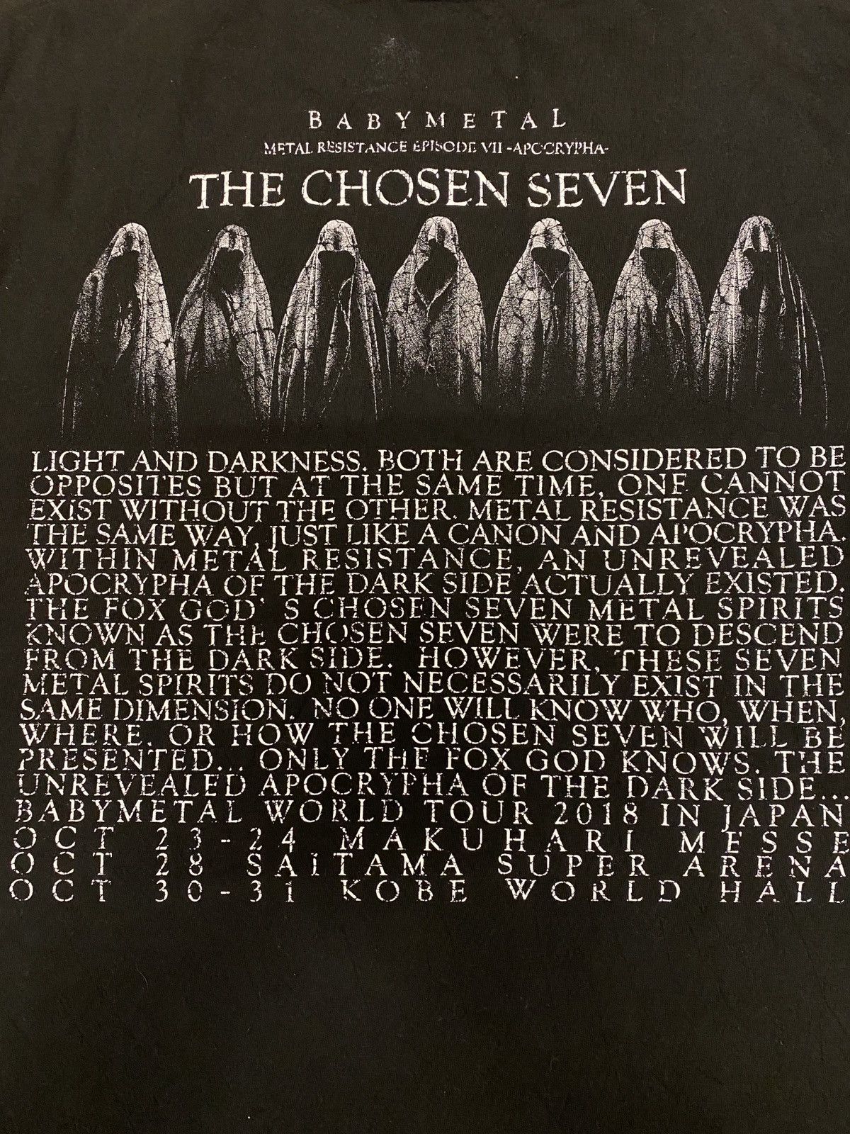 Band Tees 🔥🔥💰💰Babymetal Tour 2018 RARE 🔥 Size US L / EU 52-54 / 3 - 4 Thumbnail