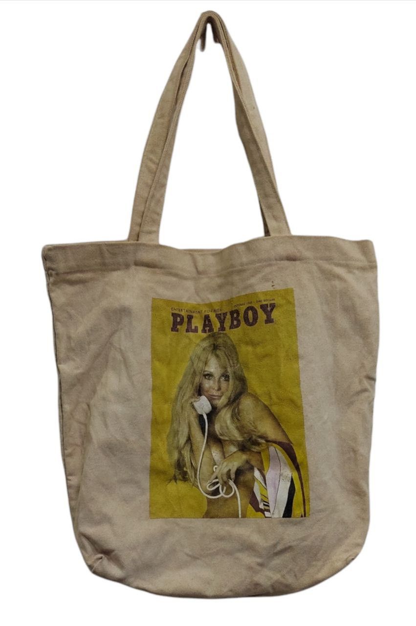 Hook-Ups × Playboy × Vintage Playboy Vintage Tote Bag Magazines Nudes /Hookup Size ONE SIZE - 2 Thumbnail