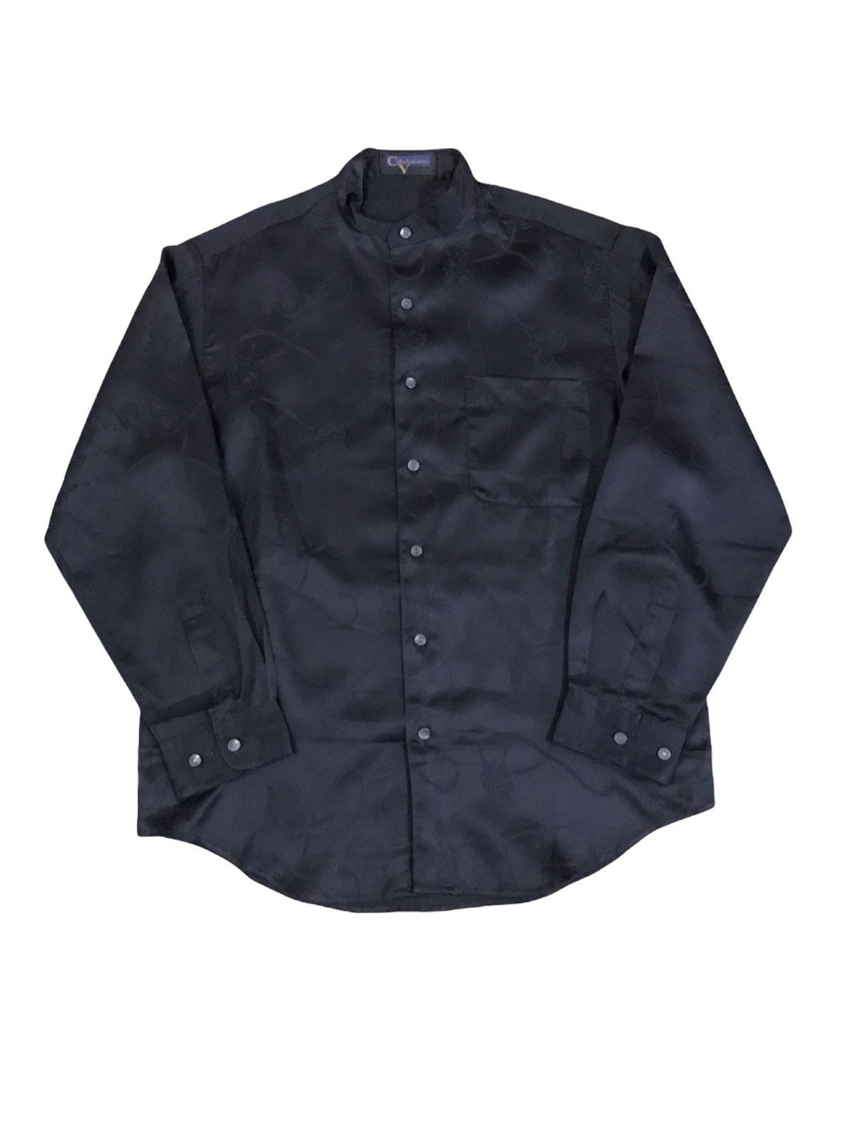 image of Vintage Calro Valentino Black Shirt, Men's (Size Small)