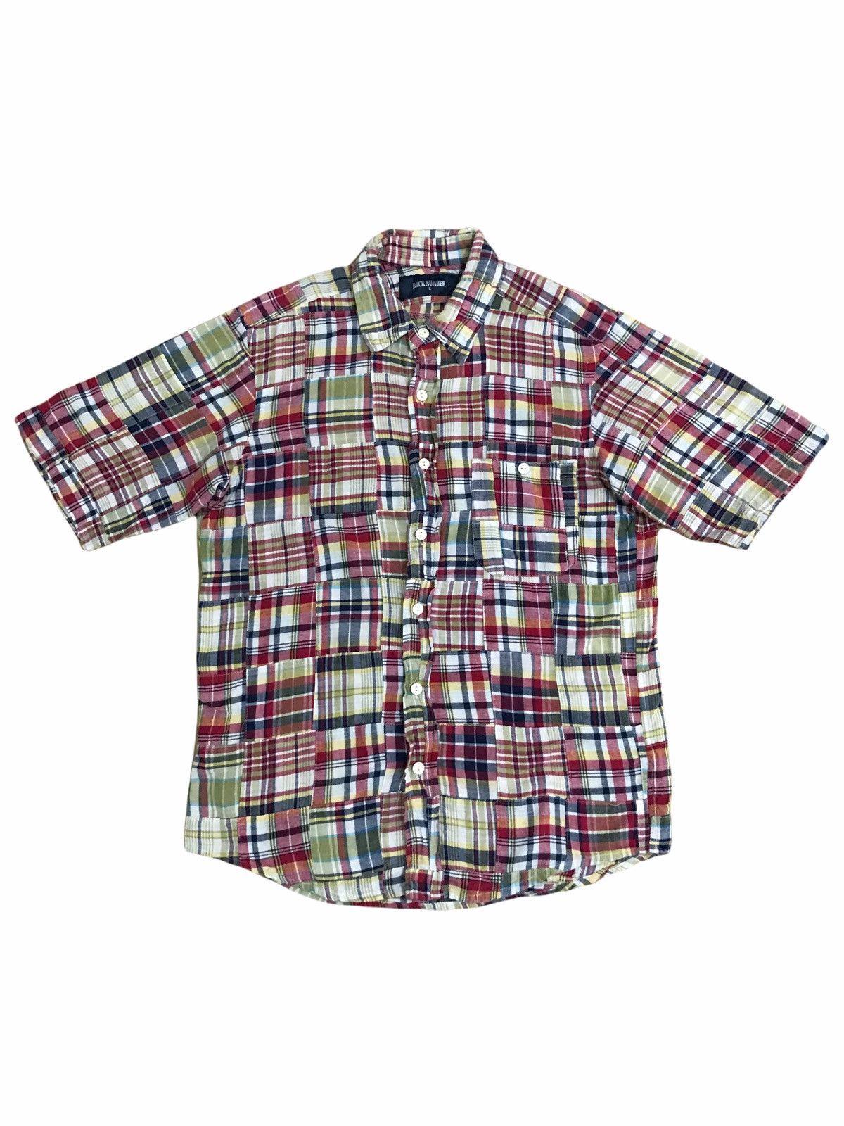Hysteric Glamour × Japanese Brand Japanese Brand Back Number Patchwork Shirt Hysteric Style Size US S / EU 44-46 / 1 - 1 Thumbnail