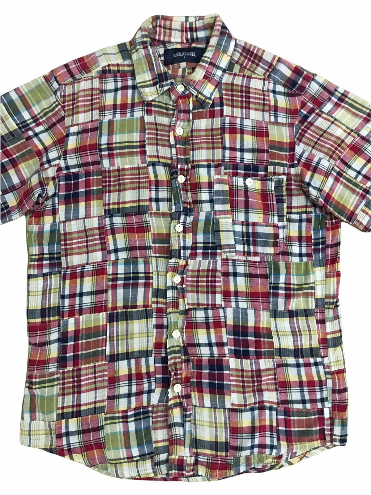 Hysteric Glamour × Japanese Brand Japanese Brand Back Number Patchwork Shirt Hysteric Style Size US S / EU 44-46 / 1 - 3 Thumbnail