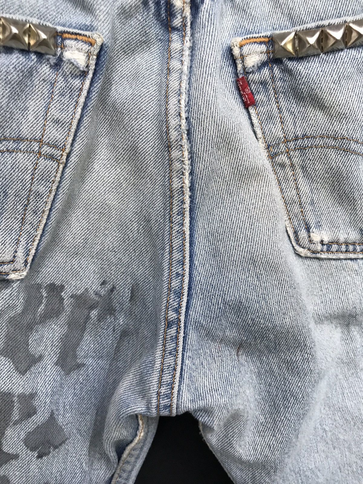 Levi's × Levi's Made & Crafted × Levi's Vintage Clothing Vintage Levis Distressed Custom Punk Design Jeans Size US 27 - 9 Thumbnail