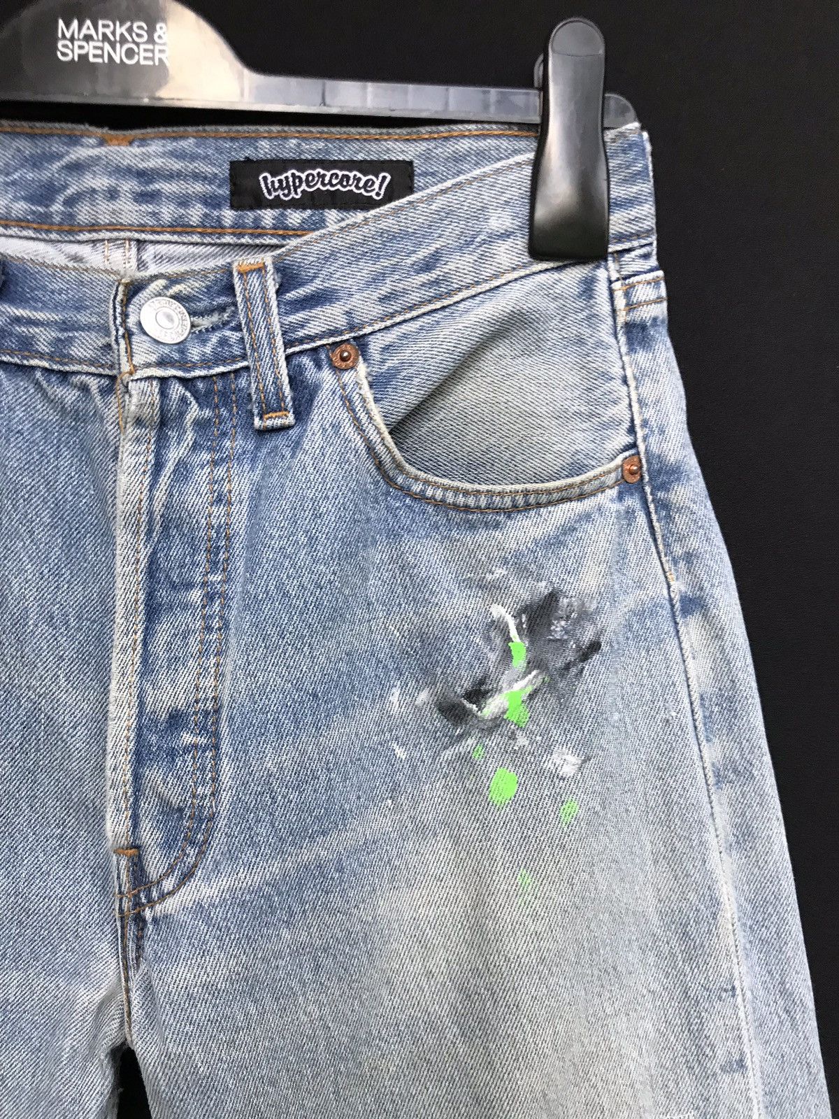 Levi's × Levi's Made & Crafted × Levi's Vintage Clothing Vintage Levis Distressed Custom Punk Design Jeans Size US 27 - 6 Thumbnail