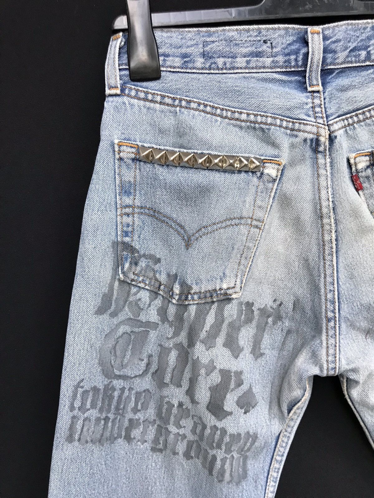 Levi's × Levi's Made & Crafted × Levi's Vintage Clothing Vintage Levis Distressed Custom Punk Design Jeans Size US 27 - 8 Thumbnail