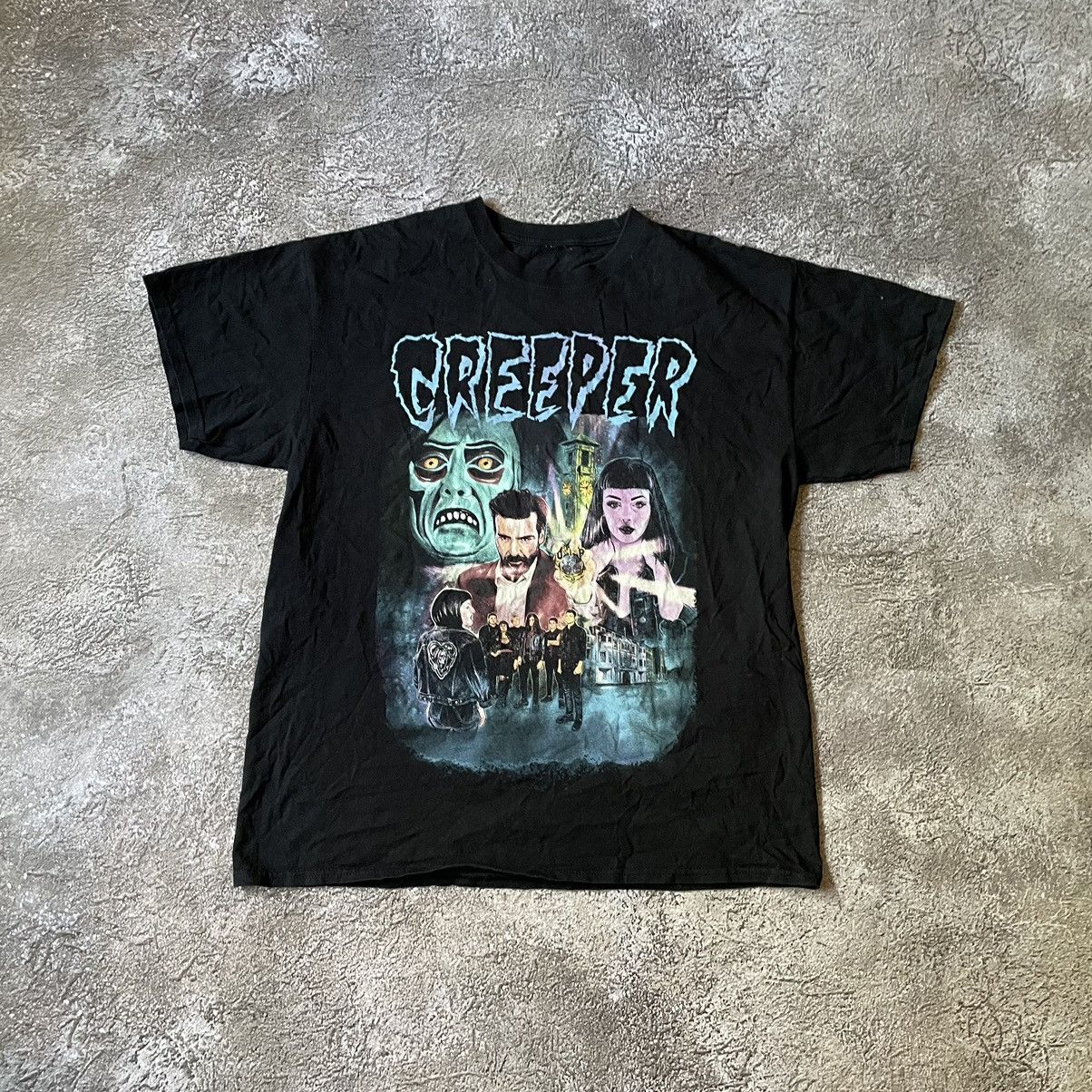 Vintage Vintage Y2K Creeper Graphic Tee Punk Underground Dark Slim L Size US L / EU 52-54 / 3 - 1 Thumbnail