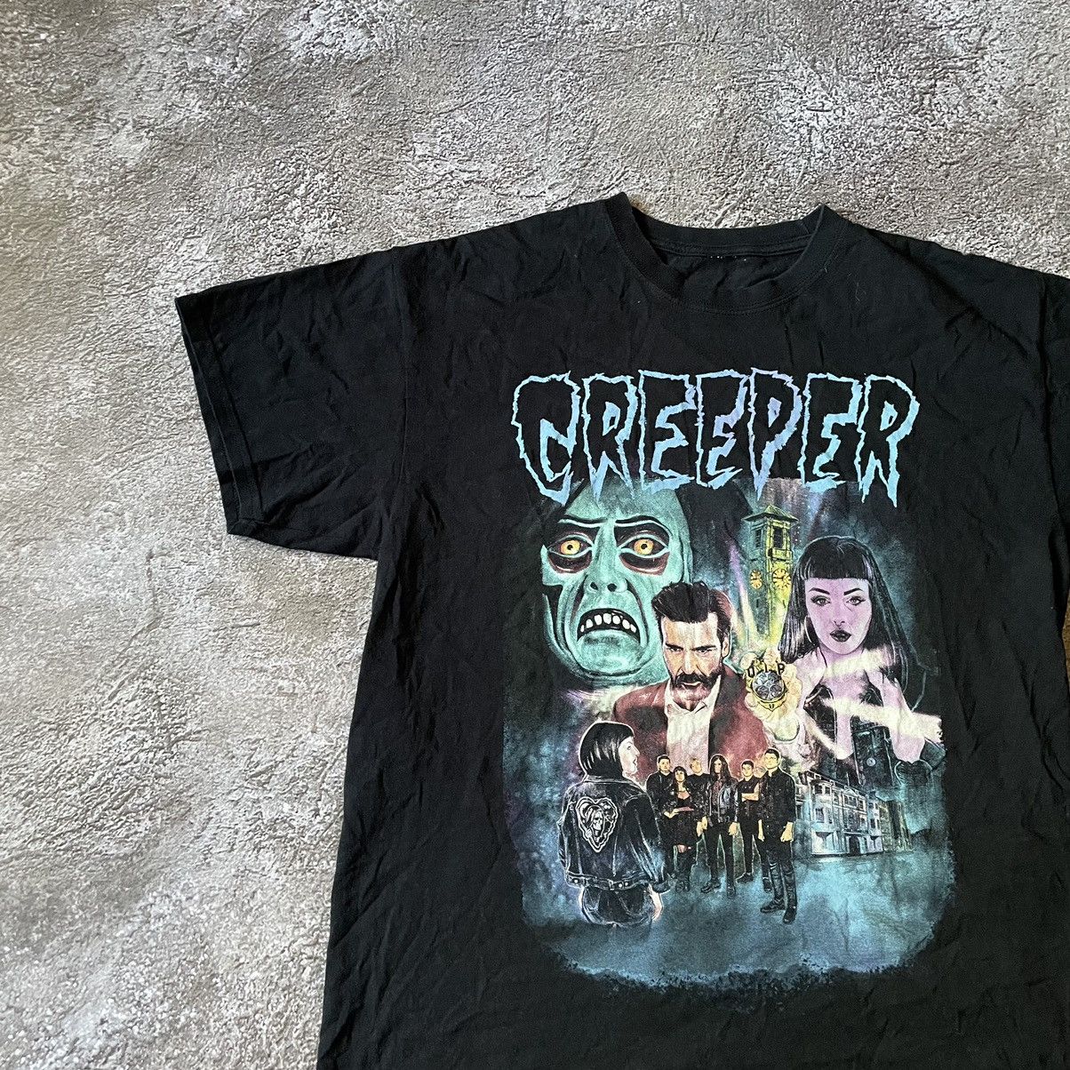 Vintage Vintage Y2K Creeper Graphic Tee Punk Underground Dark Slim L Size US L / EU 52-54 / 3 - 4 Thumbnail
