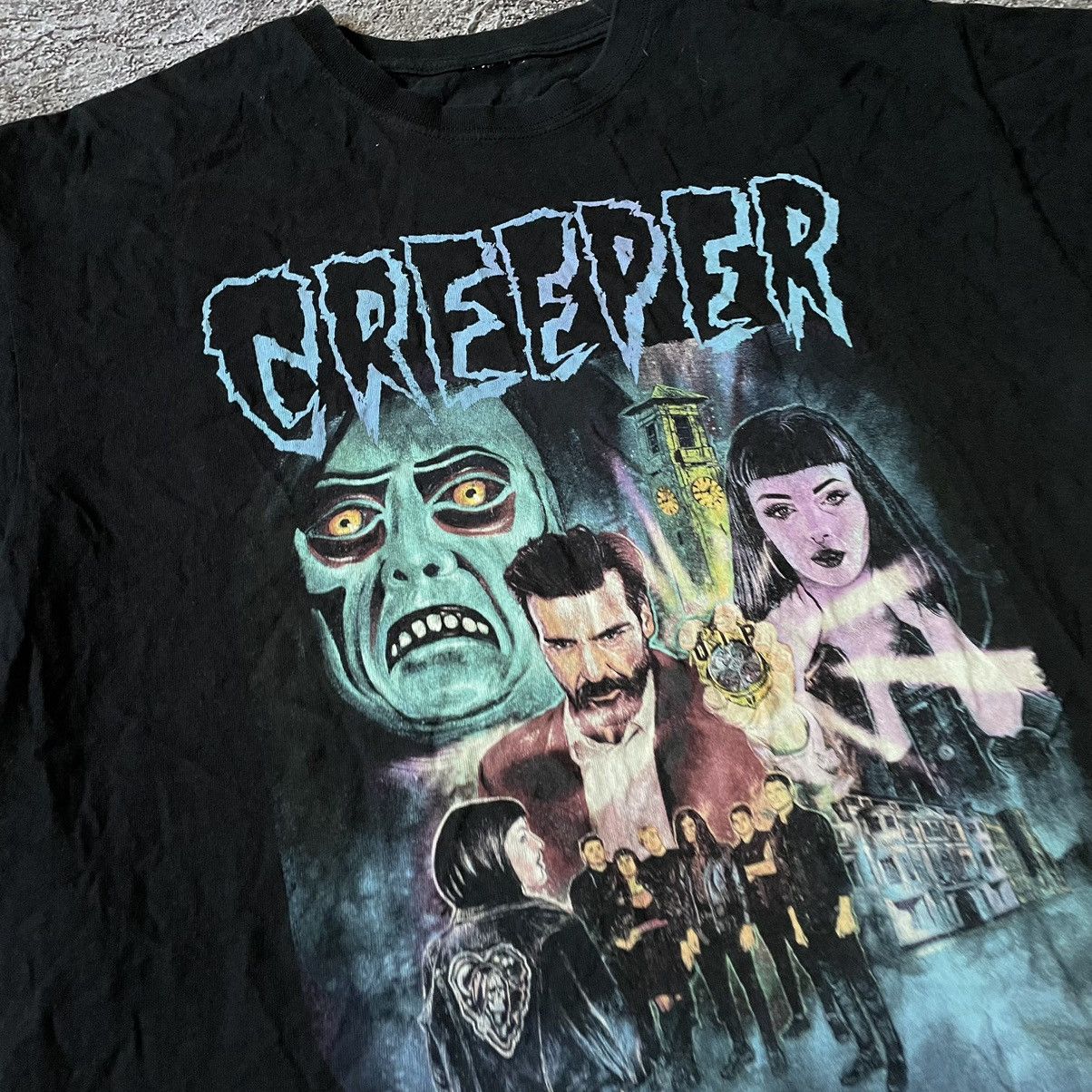 Vintage Vintage Y2K Creeper Graphic Tee Punk Underground Dark Slim L Size US L / EU 52-54 / 3 - 7 Thumbnail