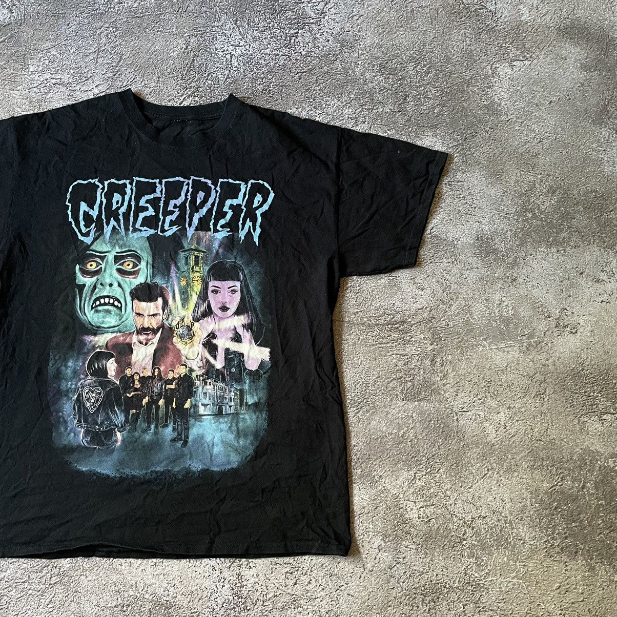 Vintage Vintage Y2K Creeper Graphic Tee Punk Underground Dark Slim L Size US L / EU 52-54 / 3 - 3 Thumbnail