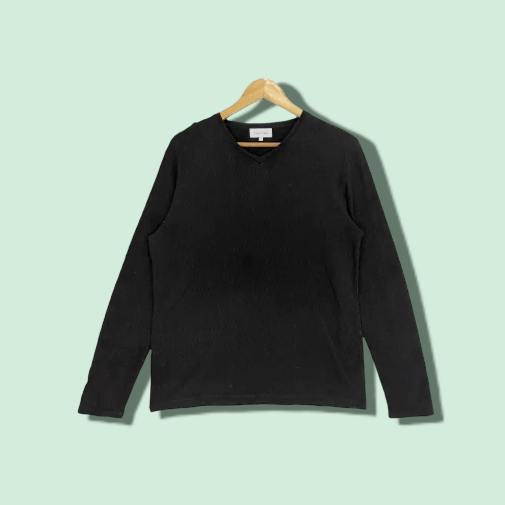 Calvin Klein CALVIN KLEIN Plain Long Sleeve T-Shirt Size US L / EU 52-54 / 3 - 1 Thumbnail