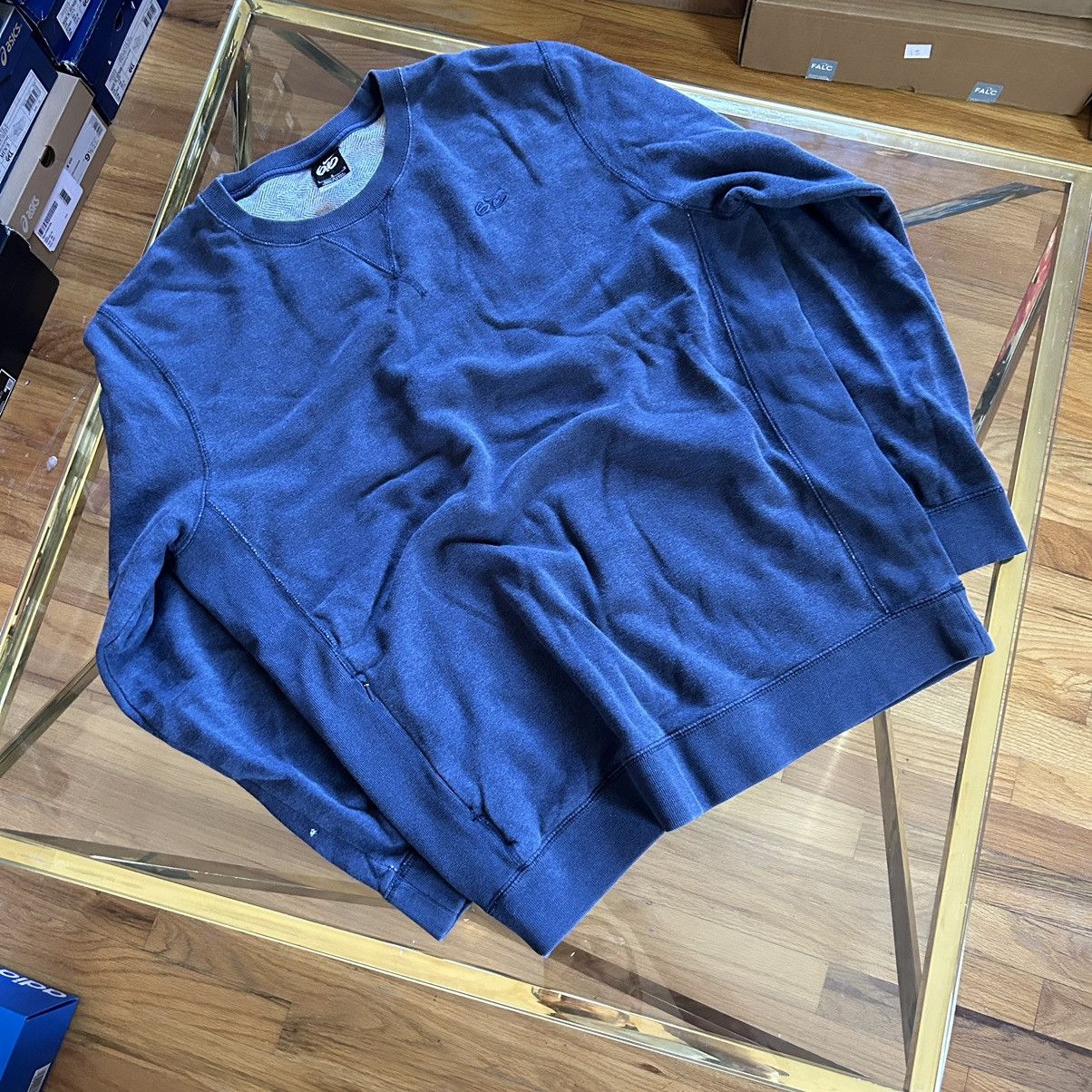 Y2K NiKE 6.0 TONE ON TONE STRiPED FRENCH TERRY CREWNECK